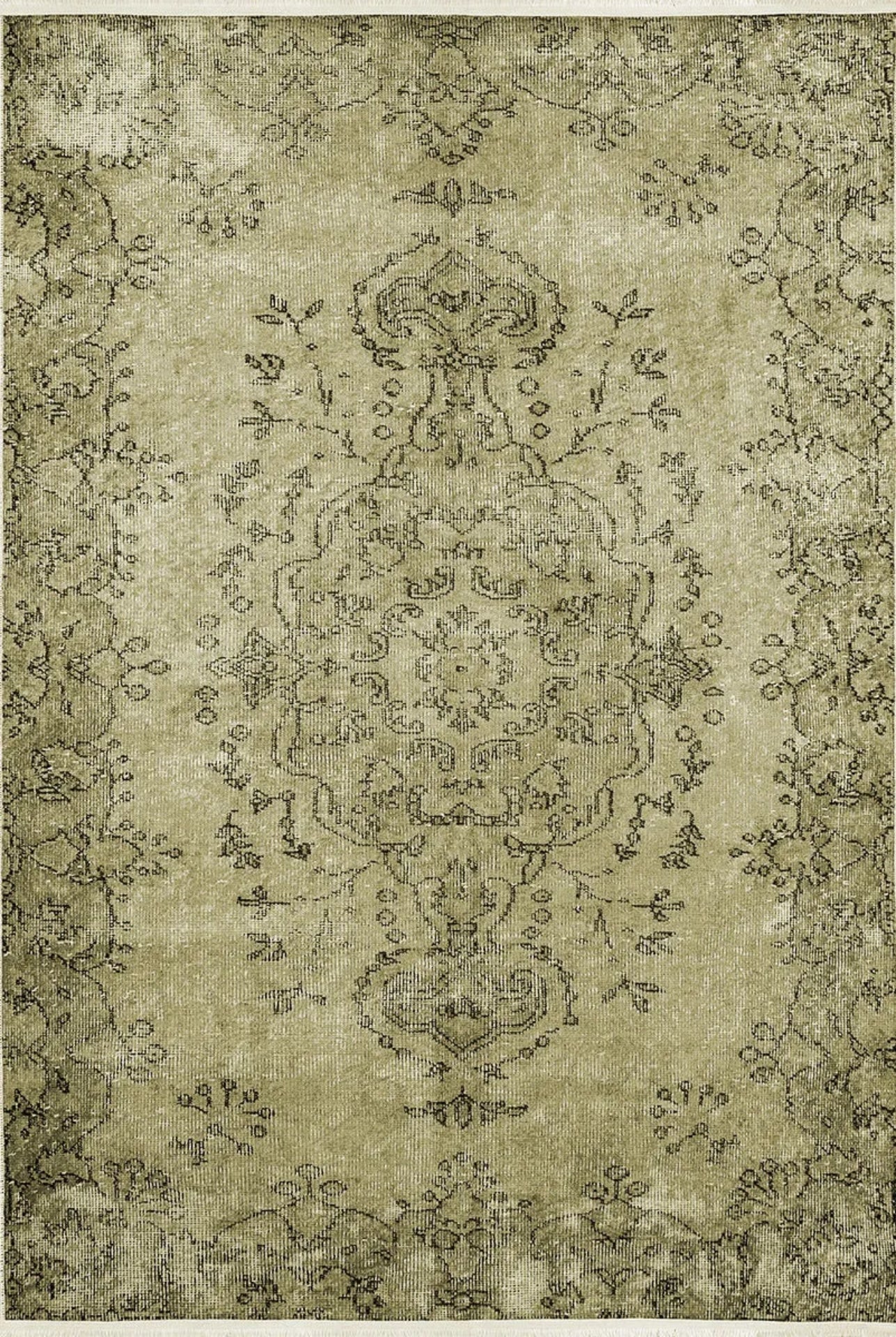 Classic Area Rug – Digital Print Green Carpet | Antibacterial Non Slip Washable Rug