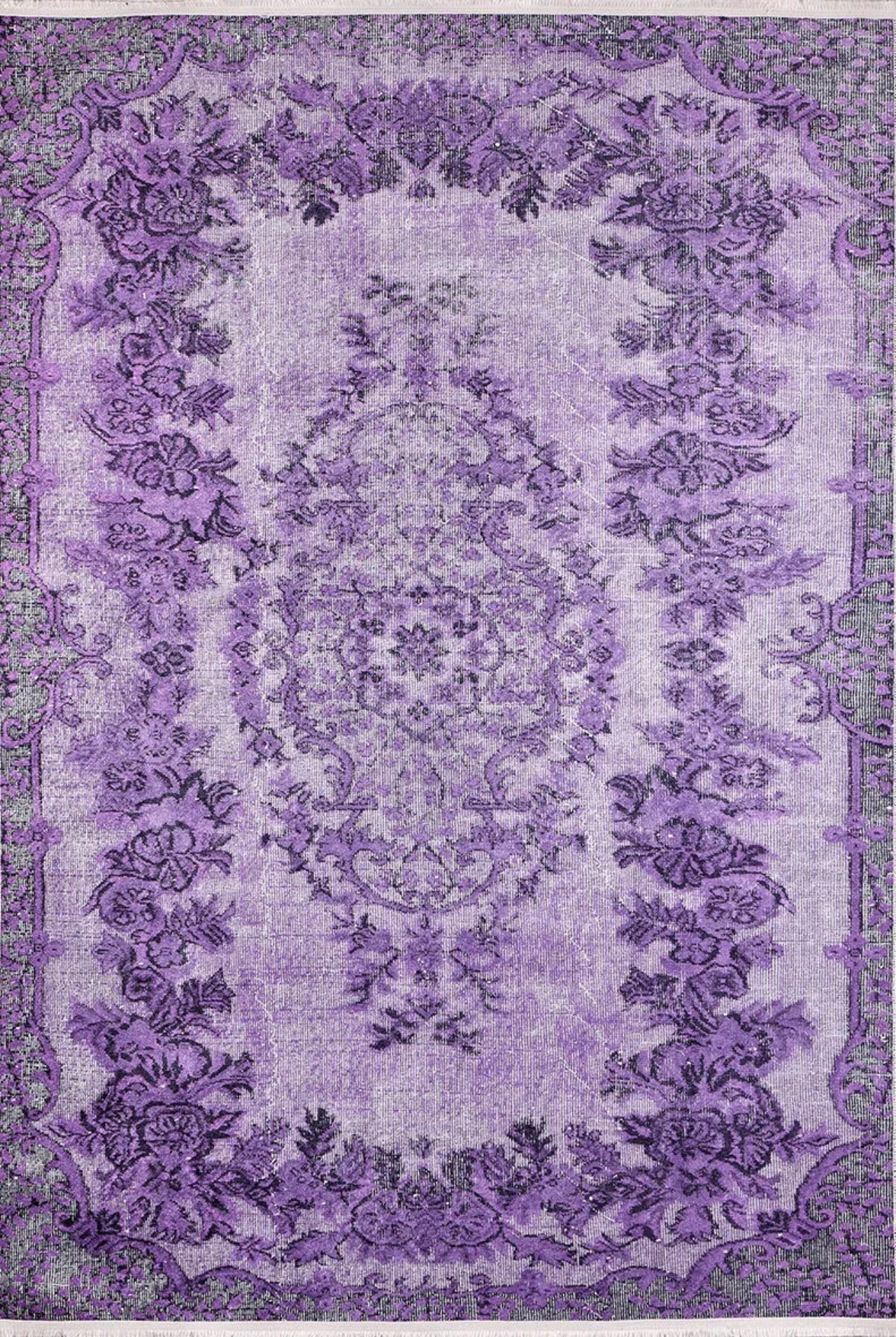 Purple Area Rug – Classic Digital Print Rug | Antibacterial, Non Slip, Washable