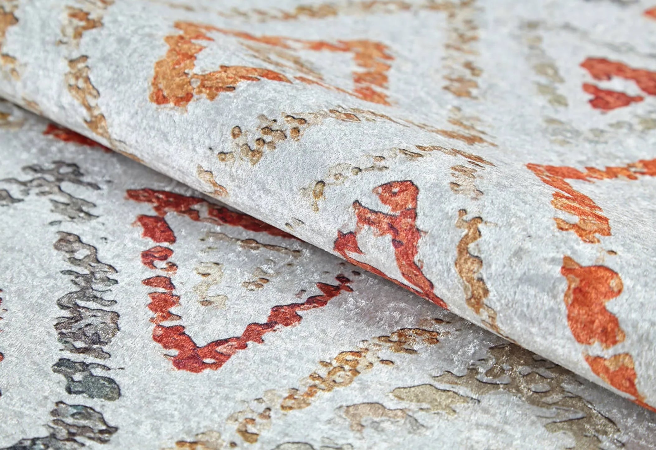 Orange Geometric Rug | High Quality Carpet | Non Slip Carpet & Dust Free Rug