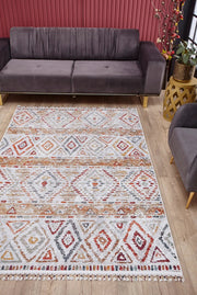 Orange Geometric Rug | High Quality Carpet | Non Slip Carpet & Dust Free Rug