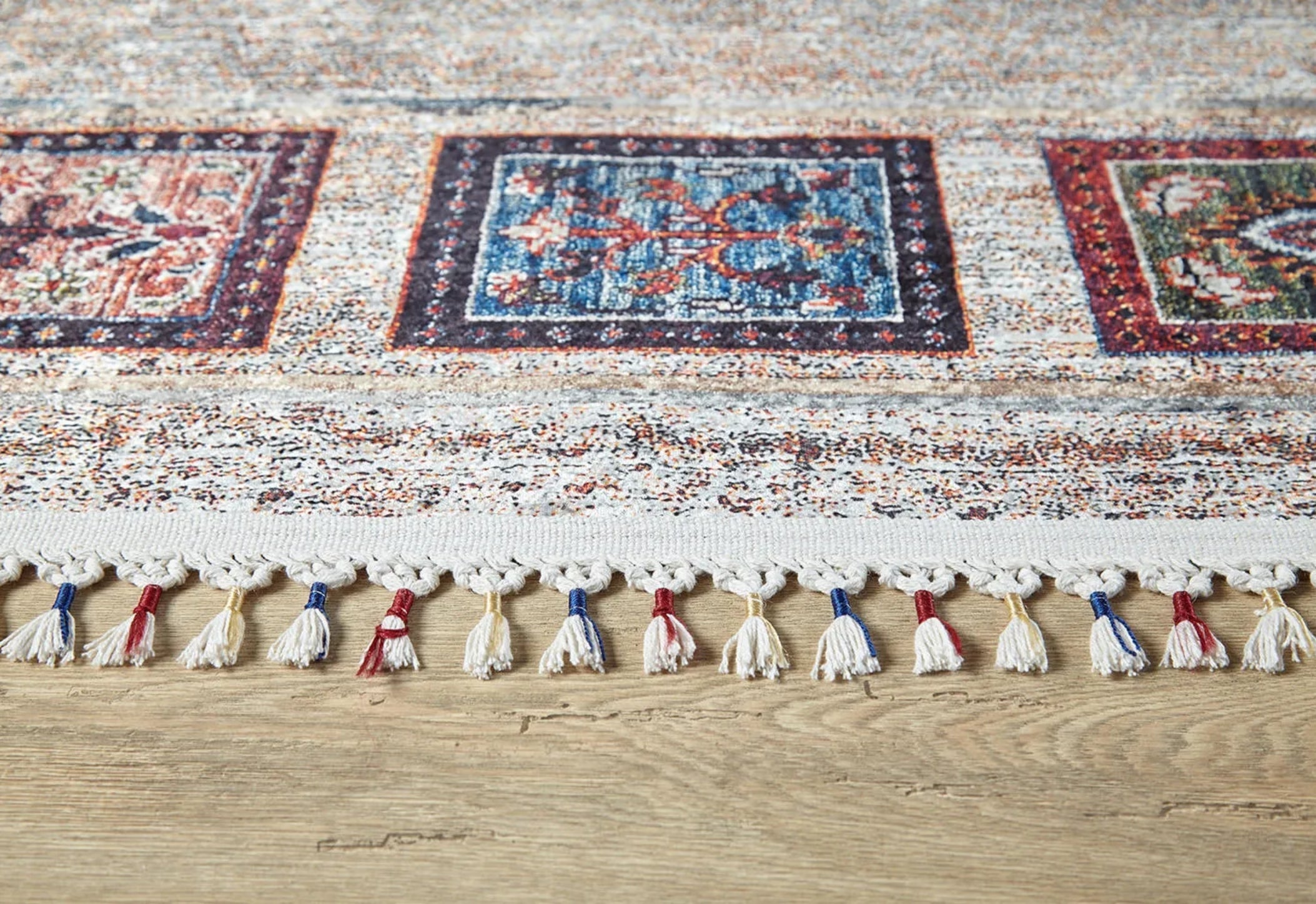 Grey Geometric Area Rug – Digital Print Rug | Non Slip Carpet, Washable & Antibacterial