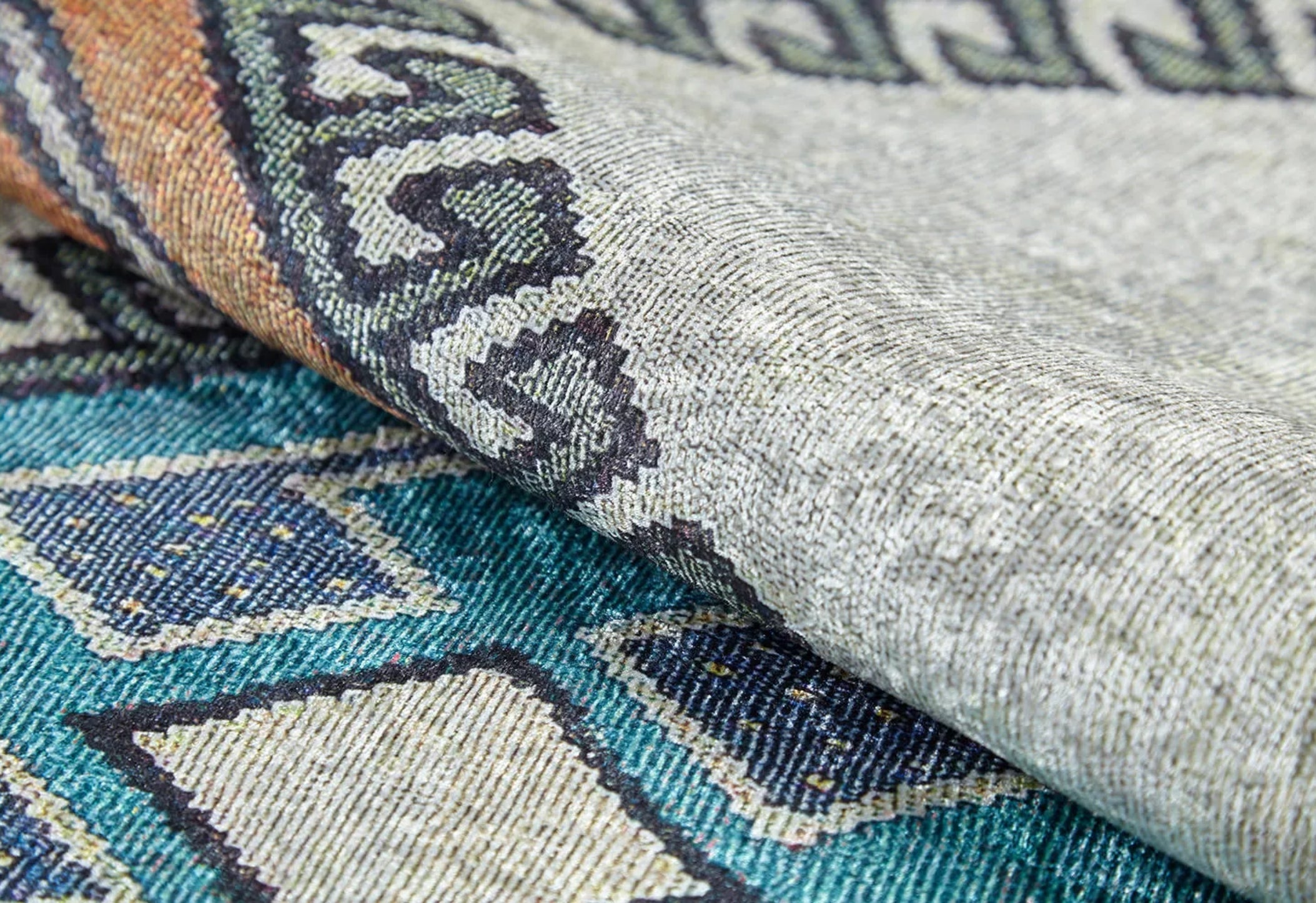 Grey Geometric Area Rug - Digital Print Carpet | Non Slip, Antibacterial Floor Mat