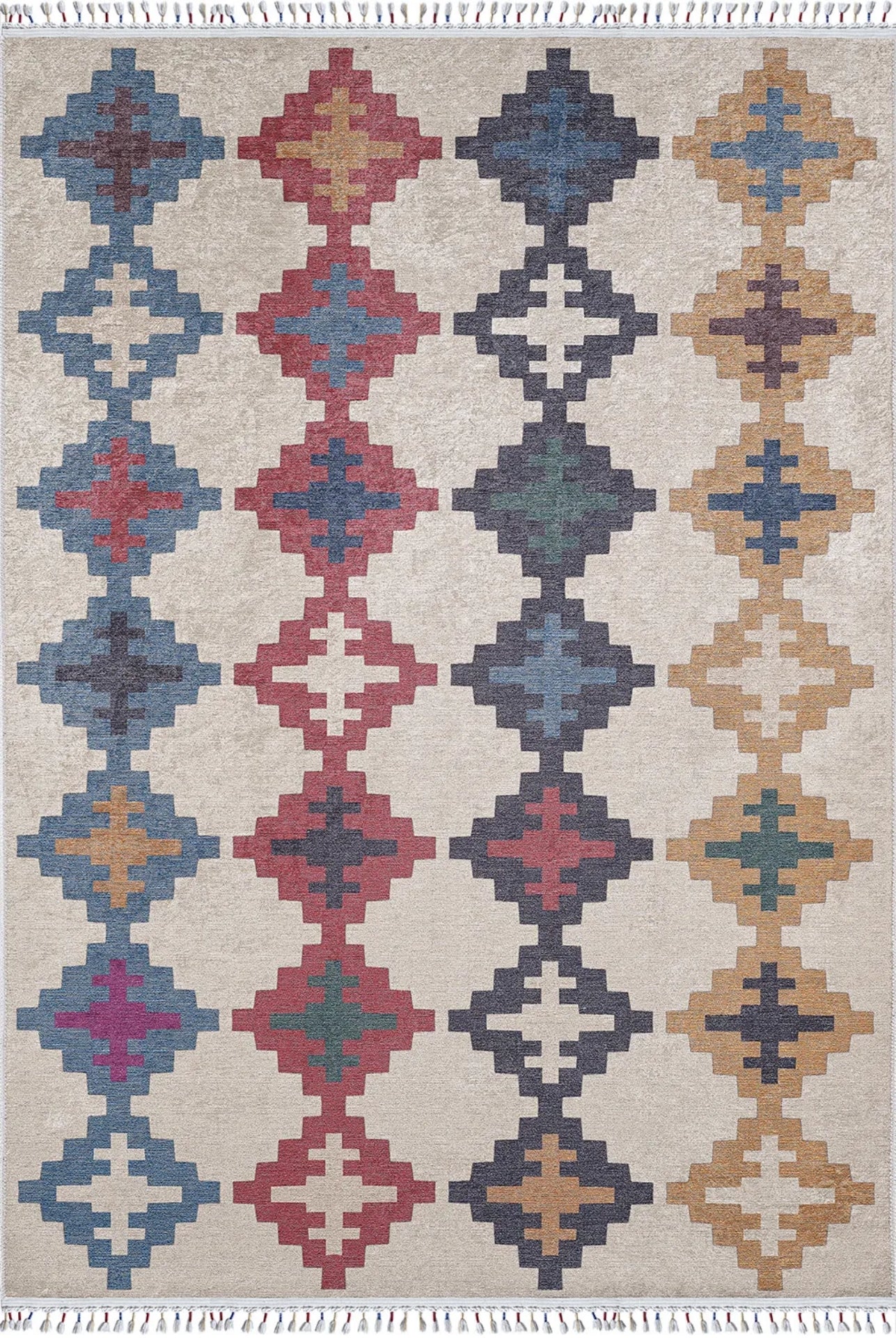 Geometric Area Rug – Digital Print Carpet | Non Slip, Antibacterial, Washable Floor Mat