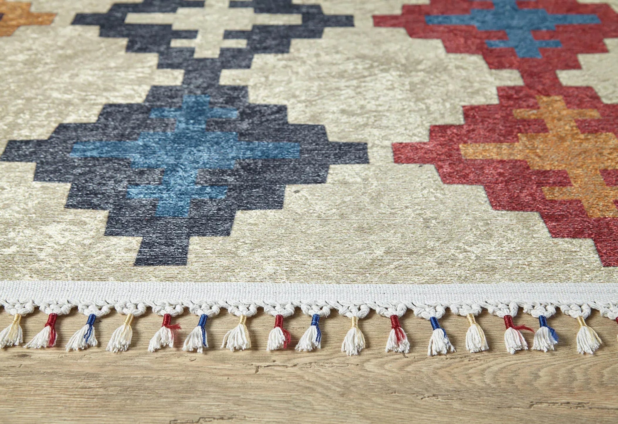 Geometric Area Rug – Digital Print Carpet | Non Slip, Antibacterial, Washable Floor Mat