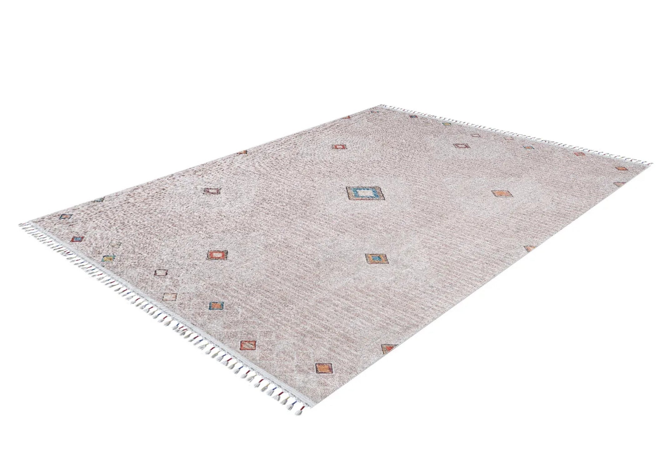 Geometric Area Rug – Cream Digital Print Rug, Antibacterial Non Slip Carpet