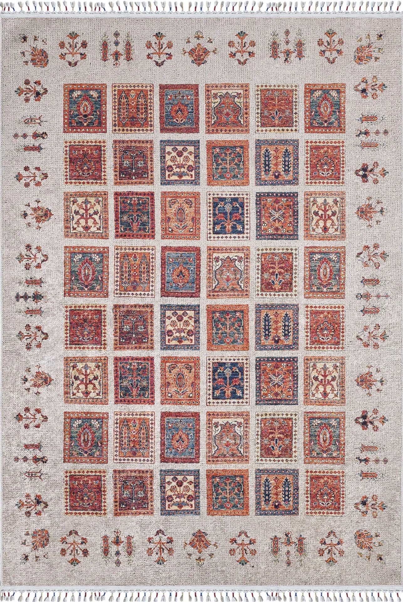 Red Geometric Area Rug – Digital Print Rug | Non Slip, Antibacterial Carpet