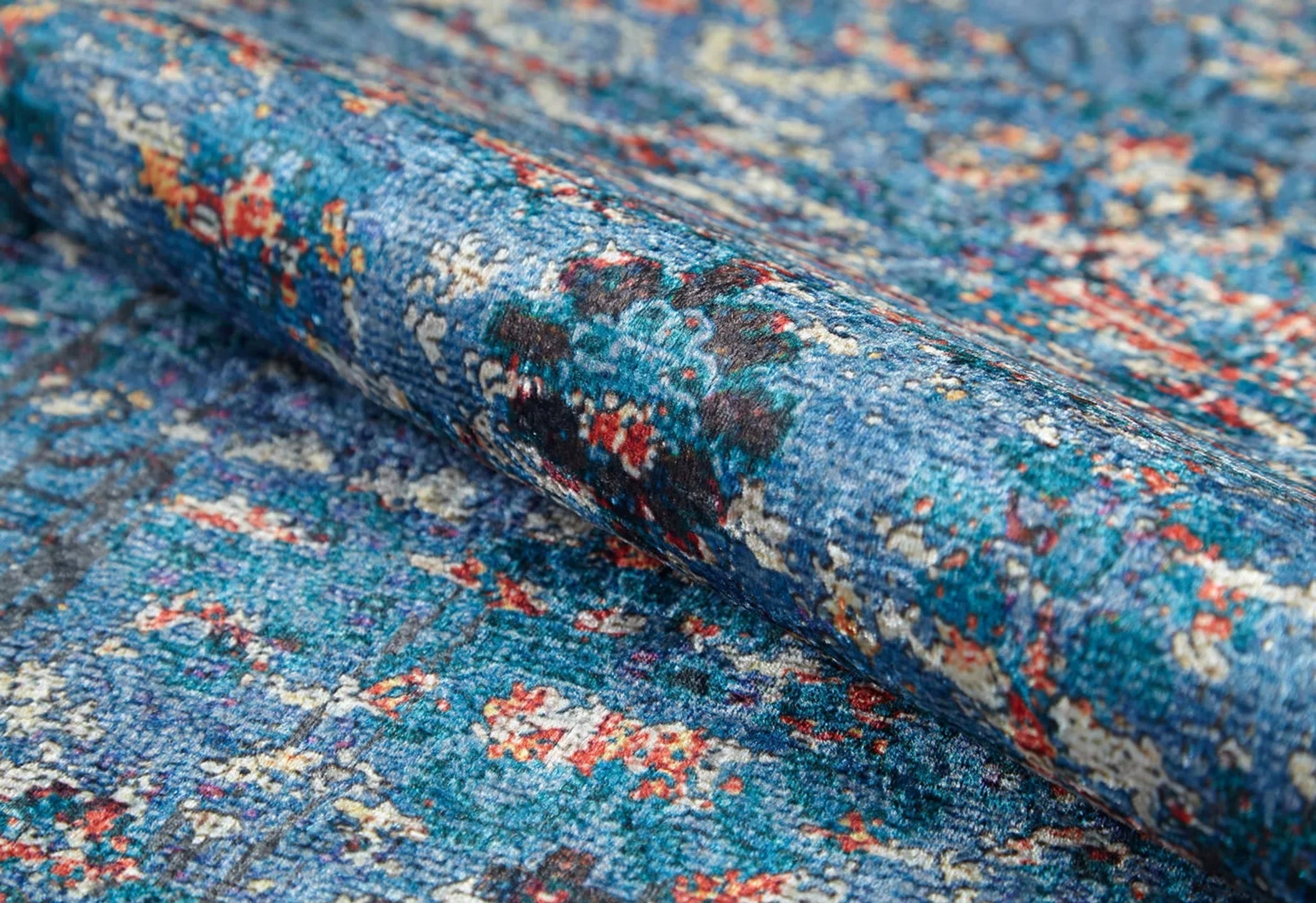 Blue Area Rug – Classic Digital Print Rug with Non Slip, Antibacterial Features