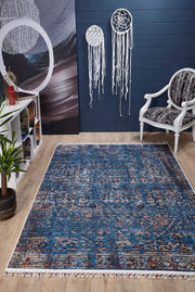 Blue Area Rug – Classic Digital Print Rug with Non Slip, Antibacterial Features