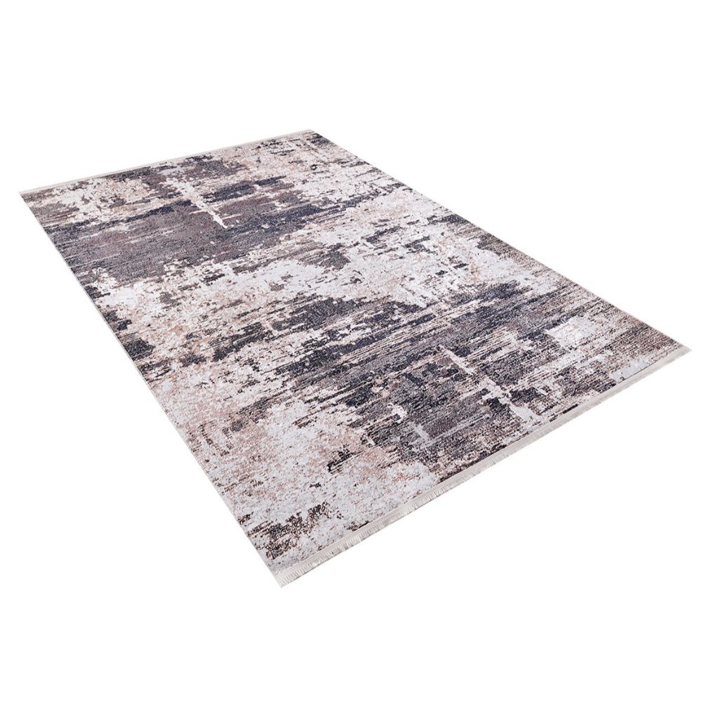 Modern Digital Print Rug – Beige Washable Area Rug With Antibacterial, Non Slip Backing