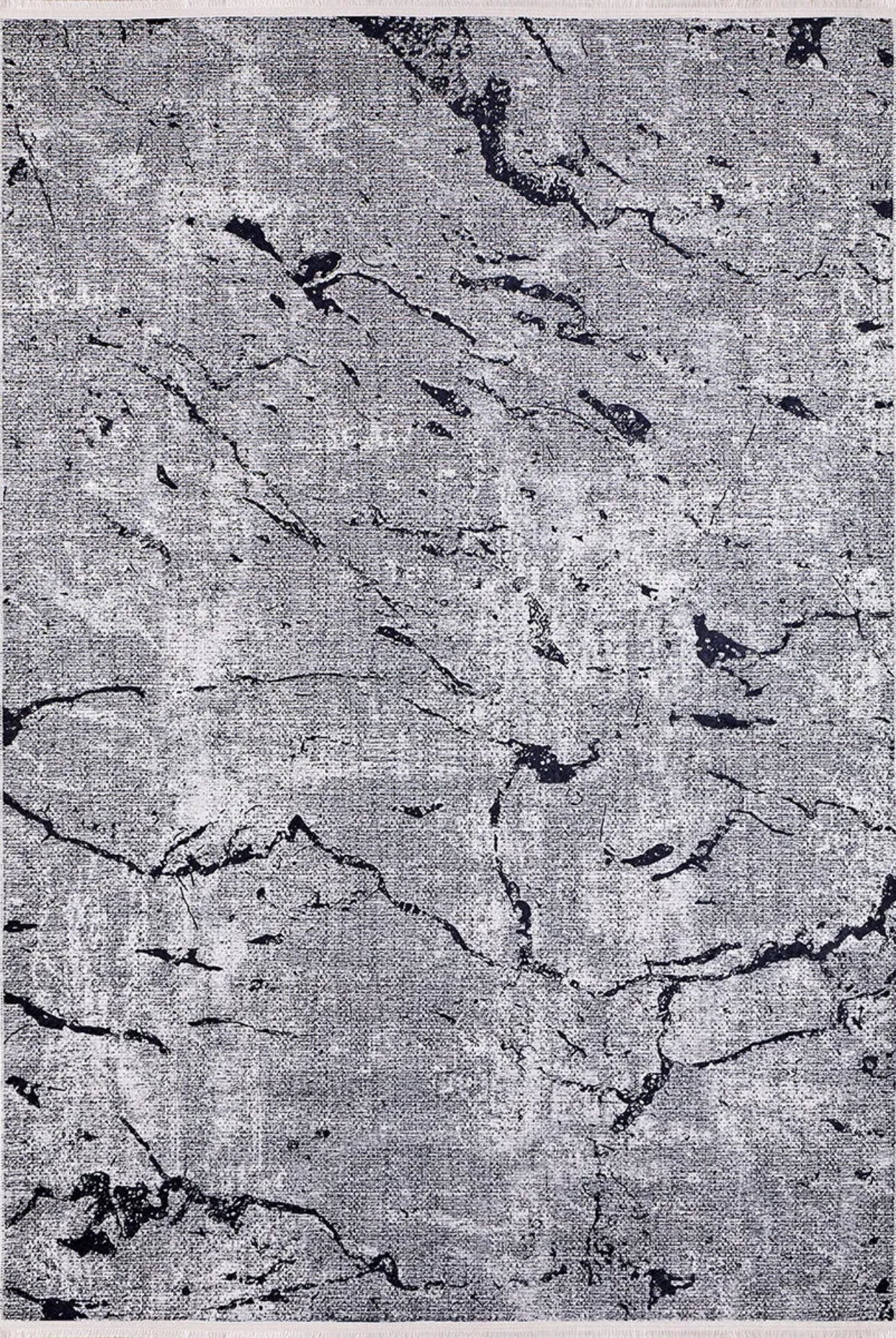 Modern Area Rug – Grey Digital Print Carpet | Non Slip Washable Floor Covering