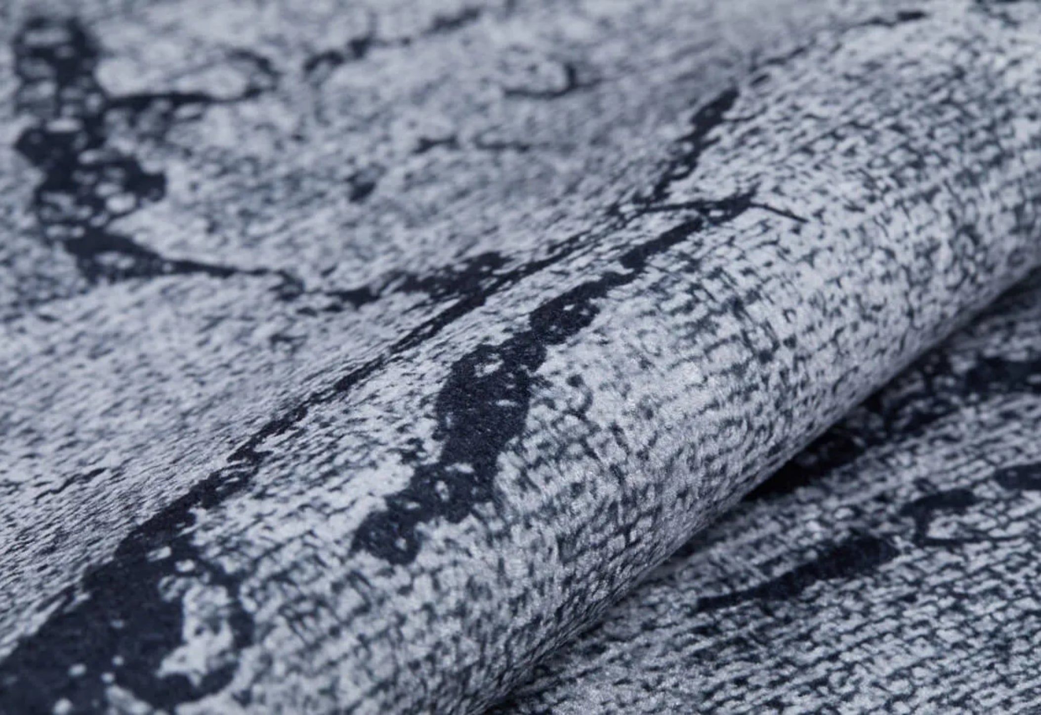 Modern Area Rug – Grey Digital Print Carpet | Non Slip Washable Floor Covering