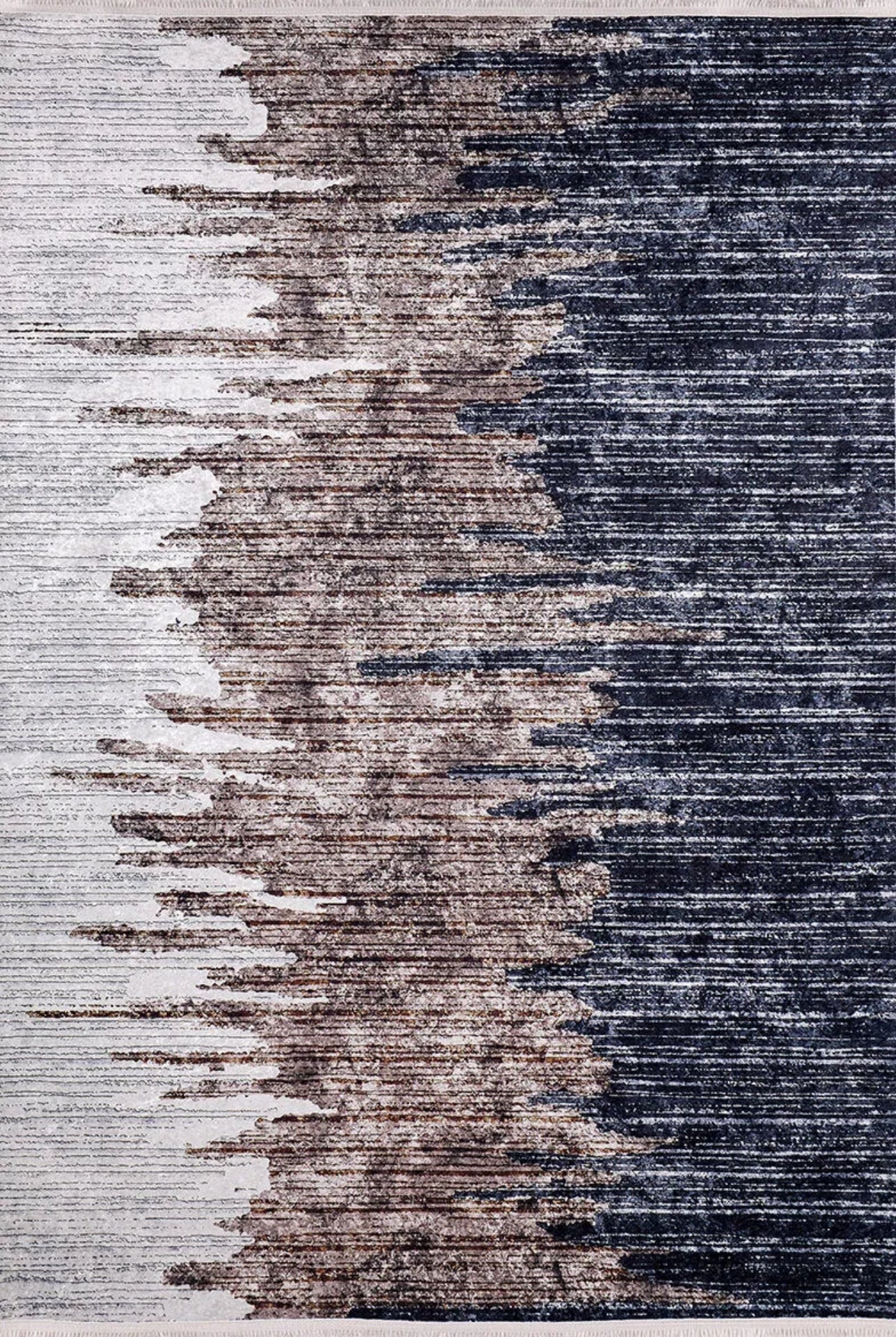 Modern Area Rug | Beige Digital Print Rug - Non Slip Antibacterial Dust Free Carpet