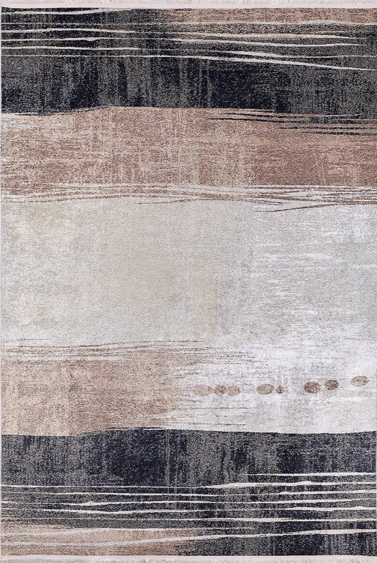 Modern Area Rug – Brown Digital Print Carpet | Antibacterial, Non-Slip, Washable