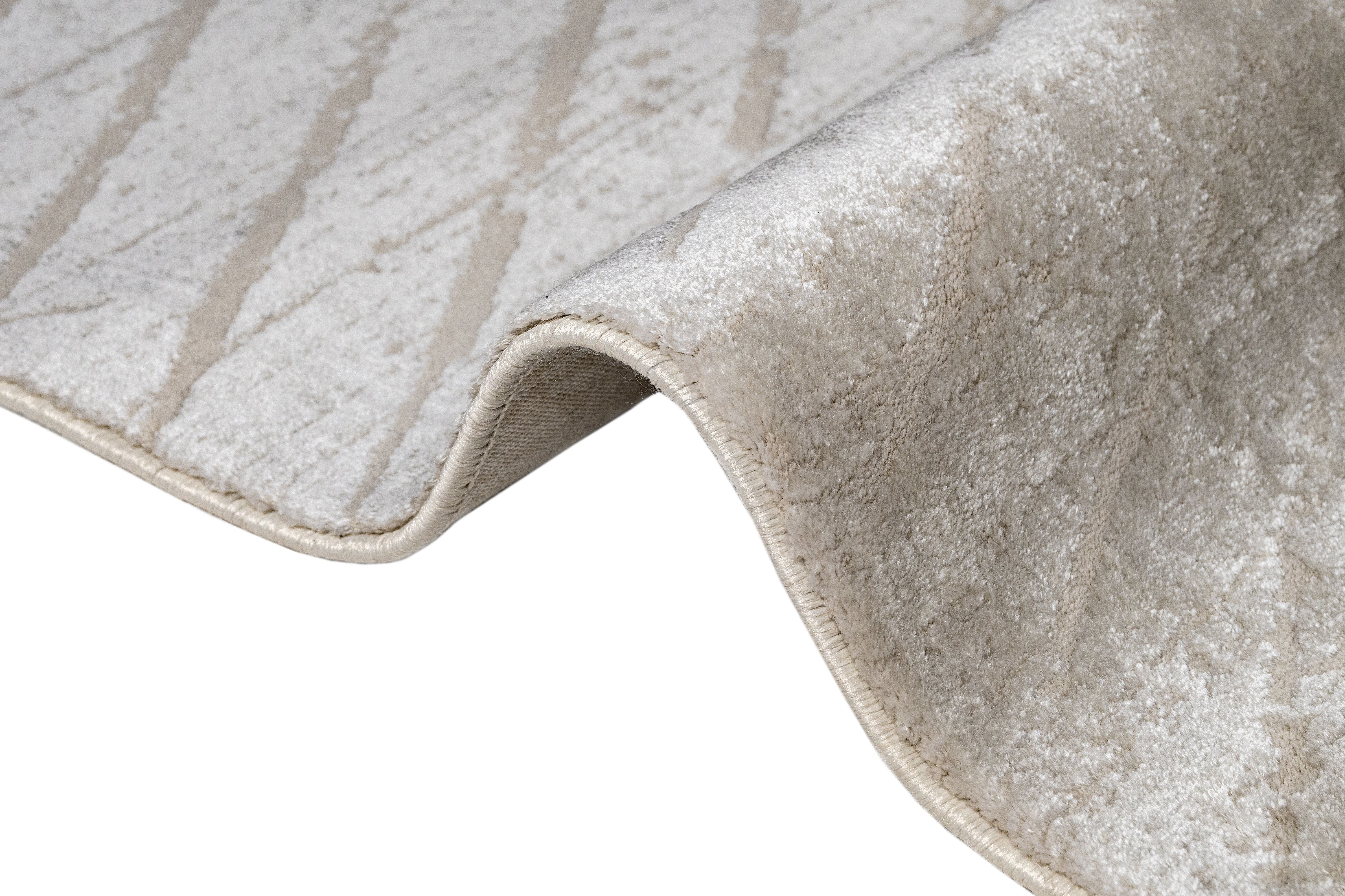 Cotton Area Rug - Modern Grey Machine Made Durable Soft Carpet With Anti Slip