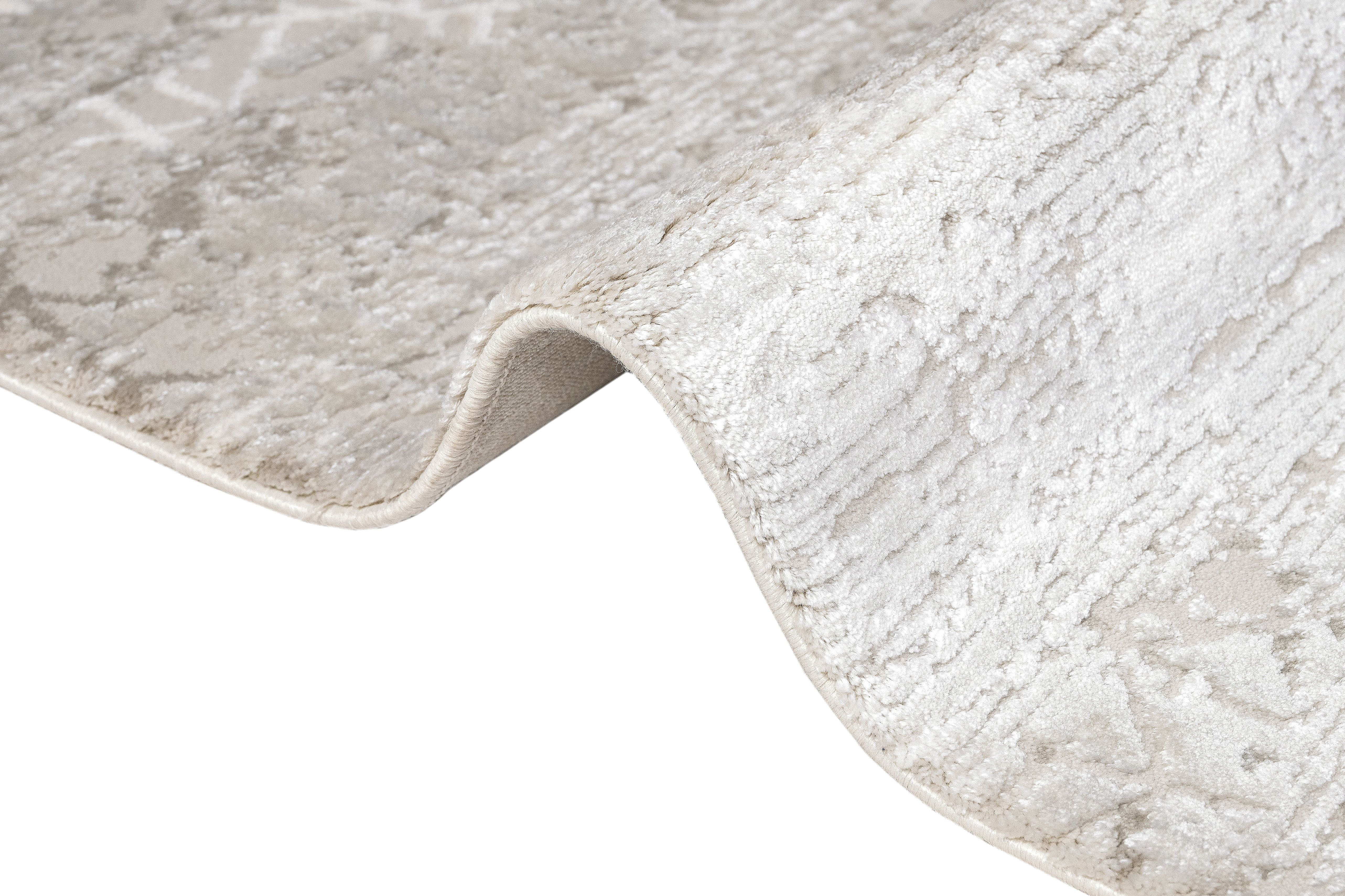Cotton Area Rug - Modern Grey Machine Made Soft Durable Floor Covering
