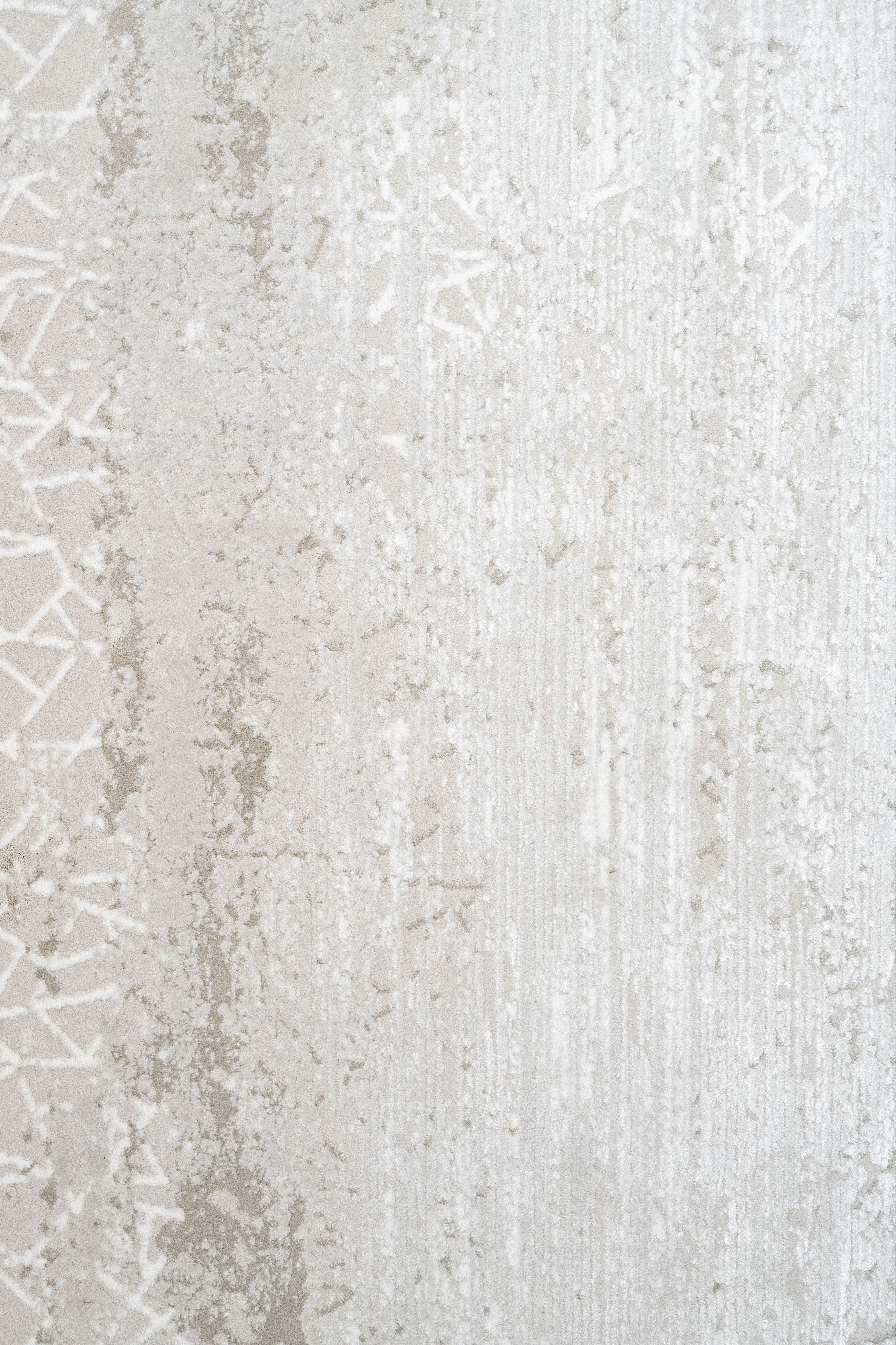 Cotton Area Rug - Modern Grey Machine Made Soft Durable Floor Covering