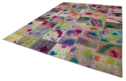 Handmade Area Rug – Kirk Yama Pink Patchwork Cotton Wool Carpet 10'x13'4''