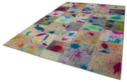 Handmade Patchwork Rug – Kirk Yama Pink Patchwork Carpet 8'3''x11'6'' Cotton Wool