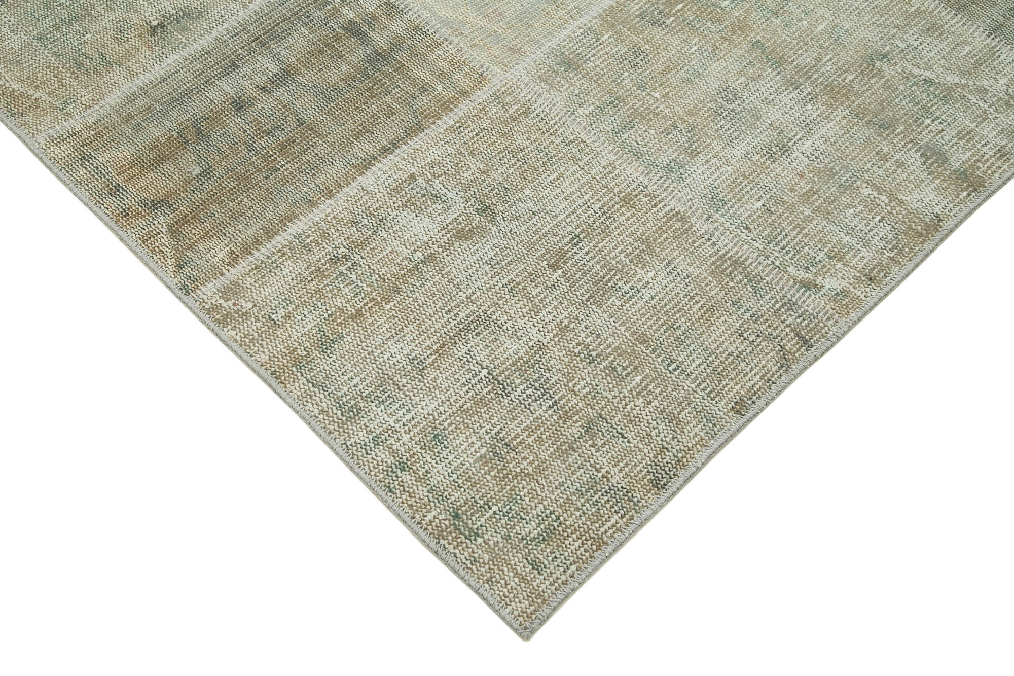 Handmade Patchwork Rug – Kirk Yama Beige Cotton Wool Area Rug 5'7''x7'10''
