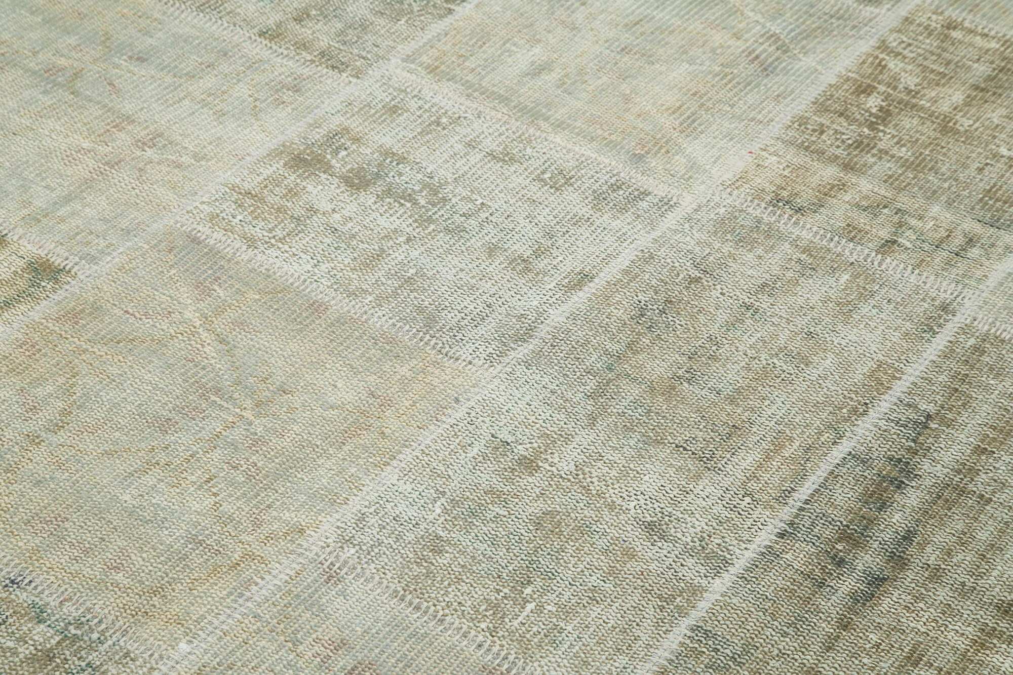 Handmade Patchwork Rug – Kirk Yama Beige Cotton Wool Area Rug 5'7''x7'10''