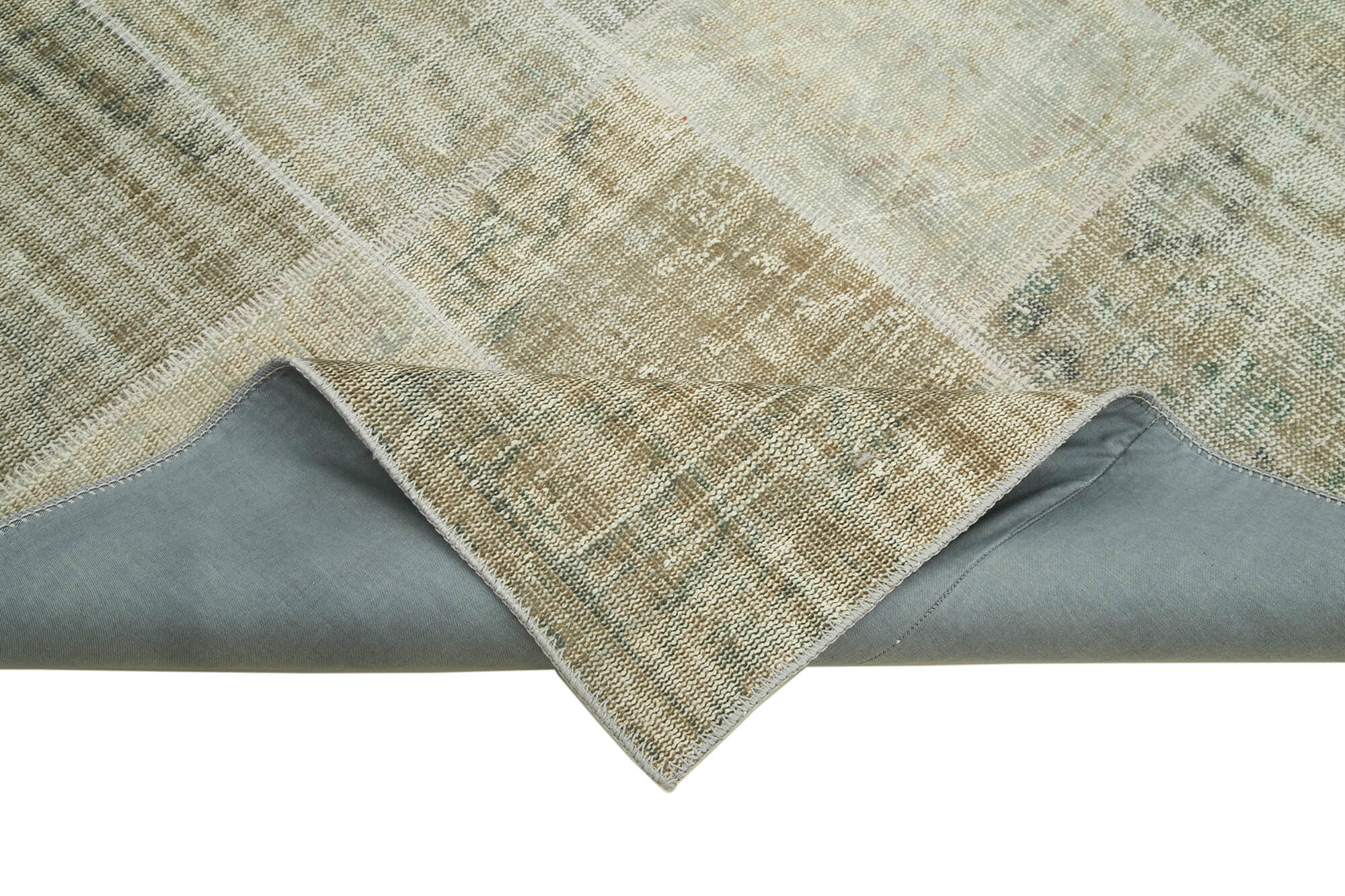 Handmade Patchwork Rug – Kirk Yama Beige Cotton Wool Area Rug 5'7''x7'10''