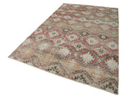 Handmade Wool Area Rug - Checkered Kilim Rug, Cotton Wool Durable Weave 5'11''x10'3''