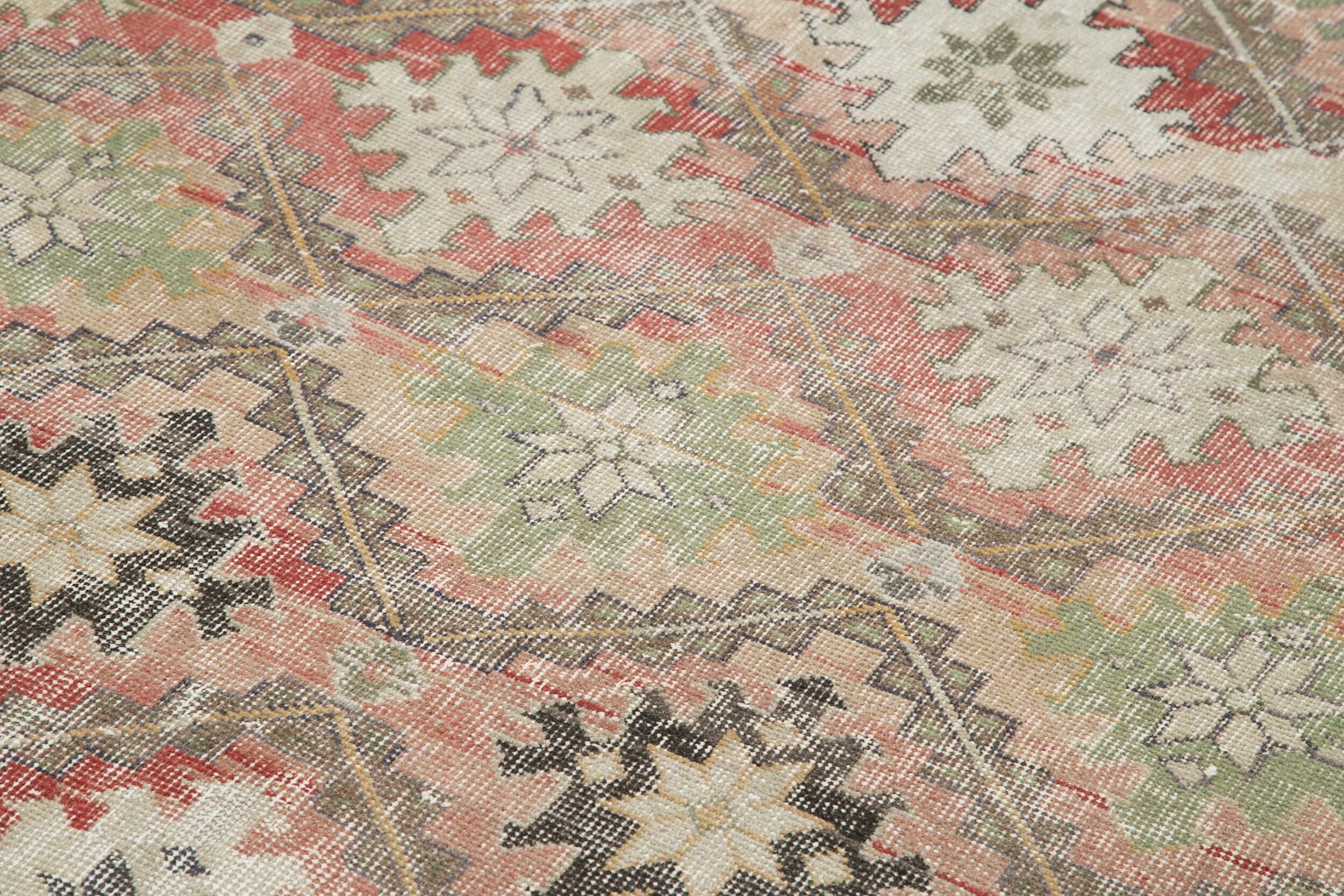 Handmade Wool Area Rug - Checkered Kilim Rug, Cotton Wool Durable Weave 5'11''x10'3''