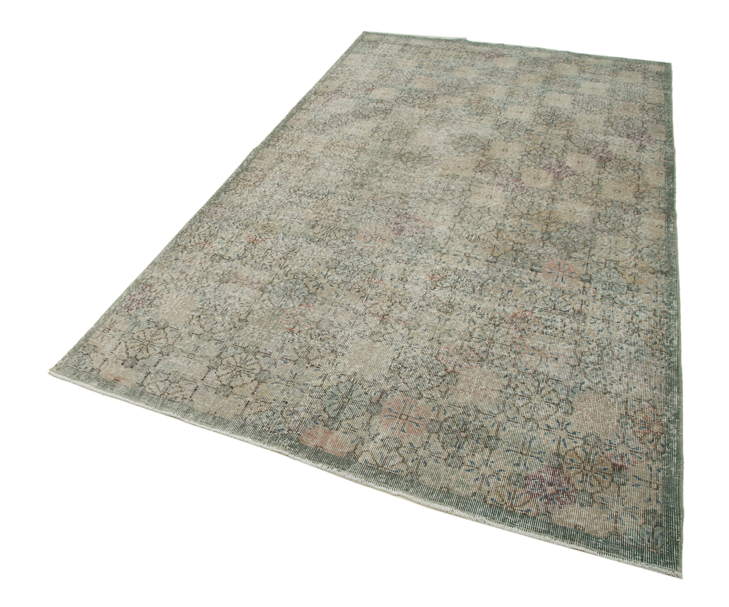Handmade Area Rug - Checkered Kilim Wool Cotton Blend Durable Flat Weave 5'2"x8'8"