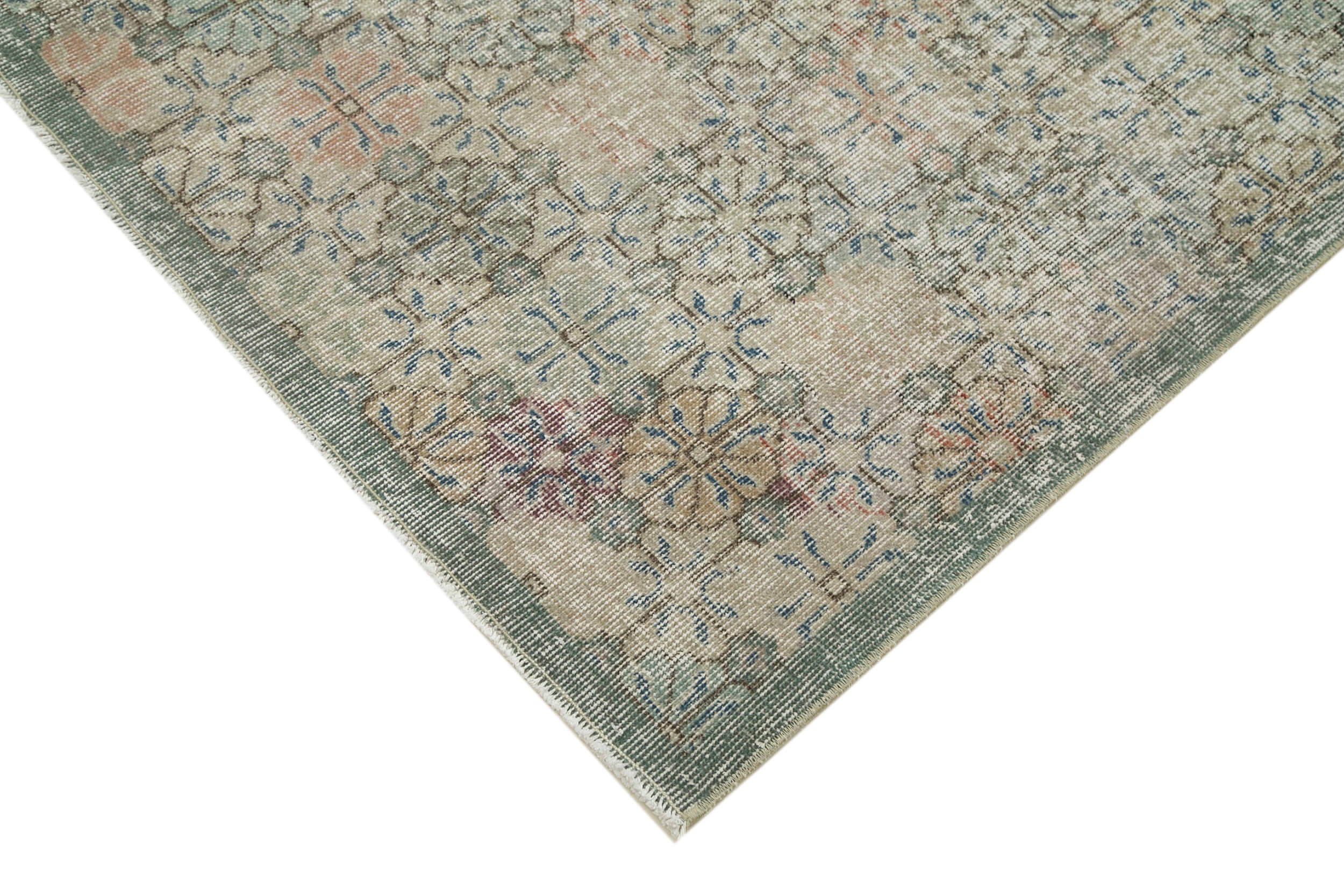 Handmade Area Rug - Checkered Kilim Wool Cotton Blend Durable Flat Weave 5'2"x8'8"