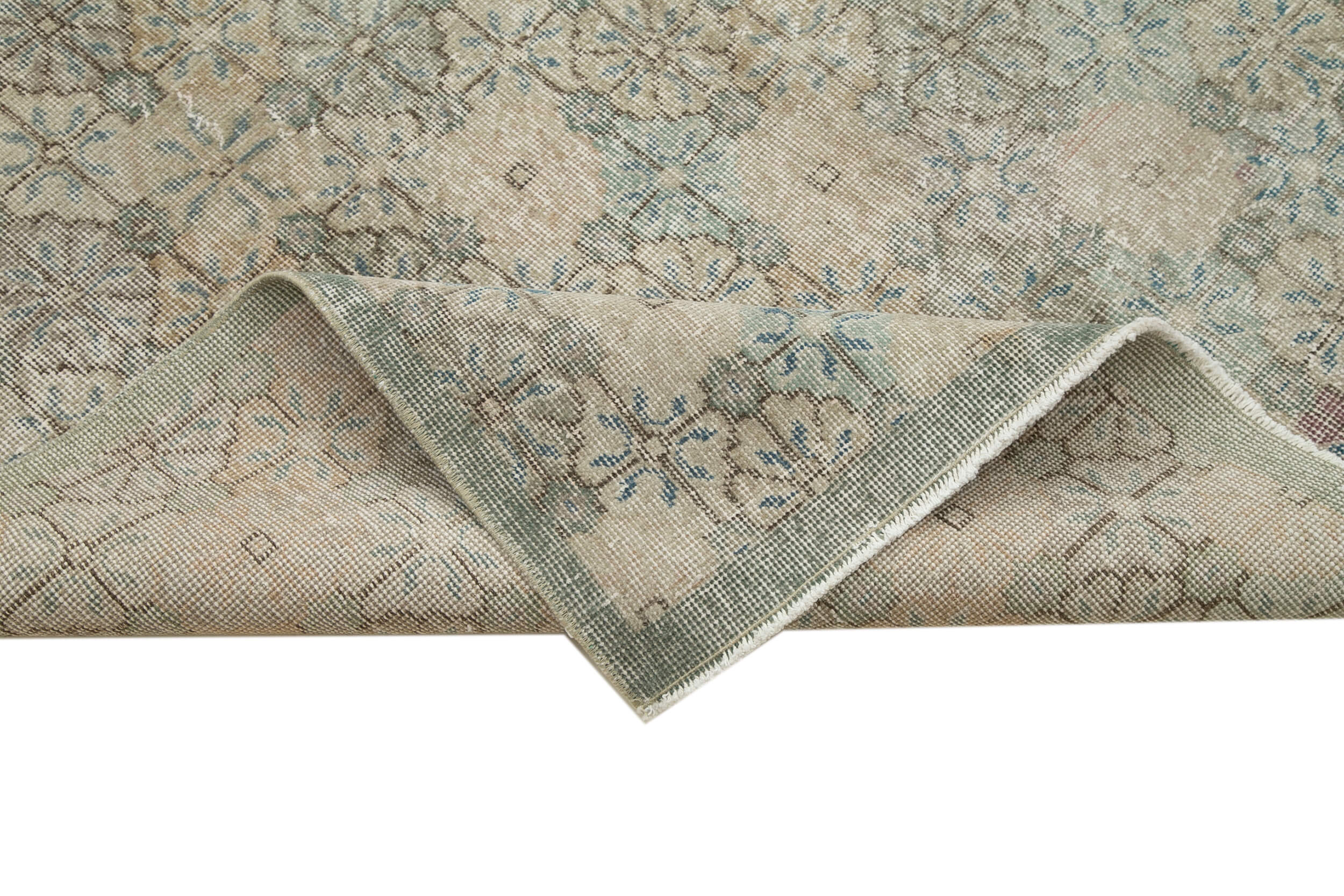 Handmade Area Rug - Checkered Kilim Wool Cotton Blend Durable Flat Weave 5'2"x8'8"