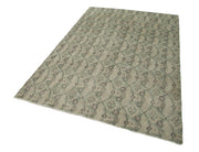 Handmade Area Rug – Checkered Kilim Carpet 5'4"x8'6" Beige Wool Cotton Durable