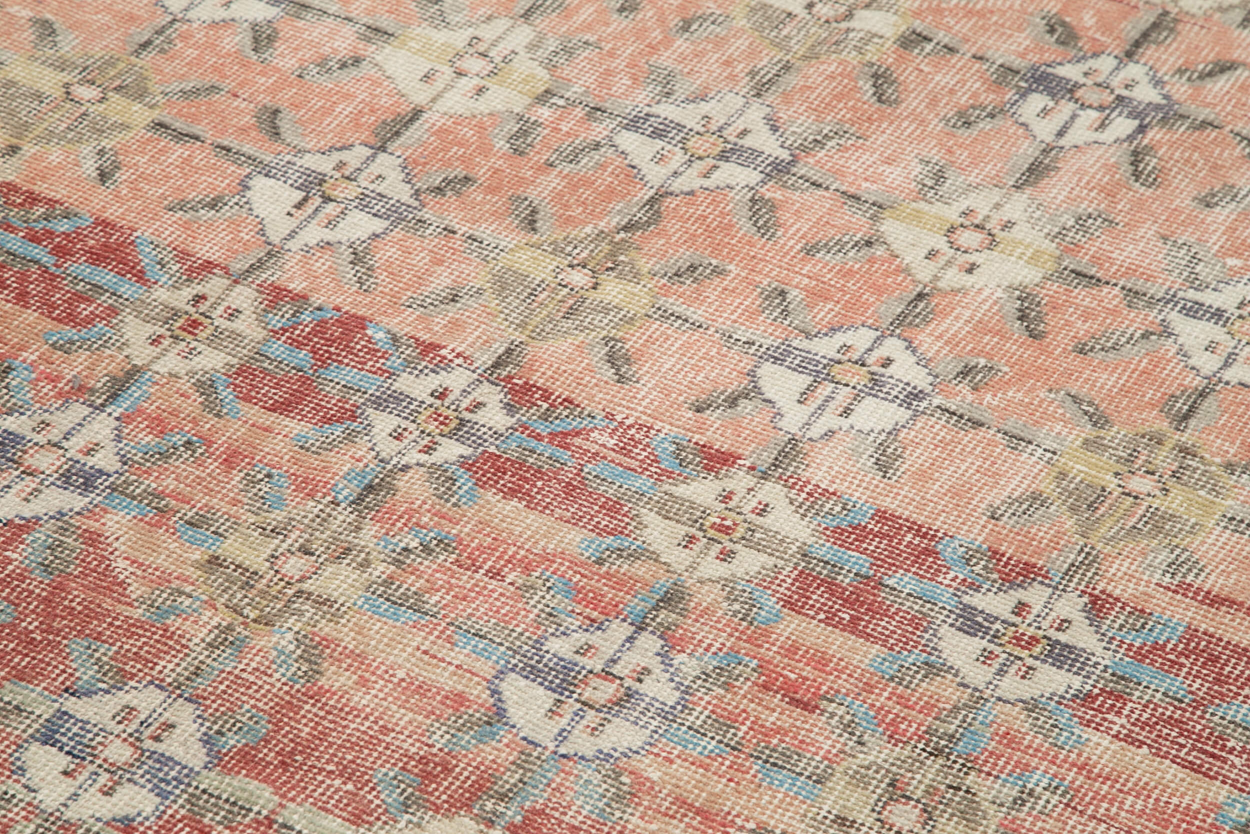 Handmade Area Rug - Checkered Kilim Red Cotton Wool Rug 6'1" x 9'5" Durable Floor Covering