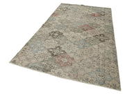 Handmade Area Rug - Checkered Kilim Beige Cotton Wool Durable Wool Carpet 5'5''x9'6''