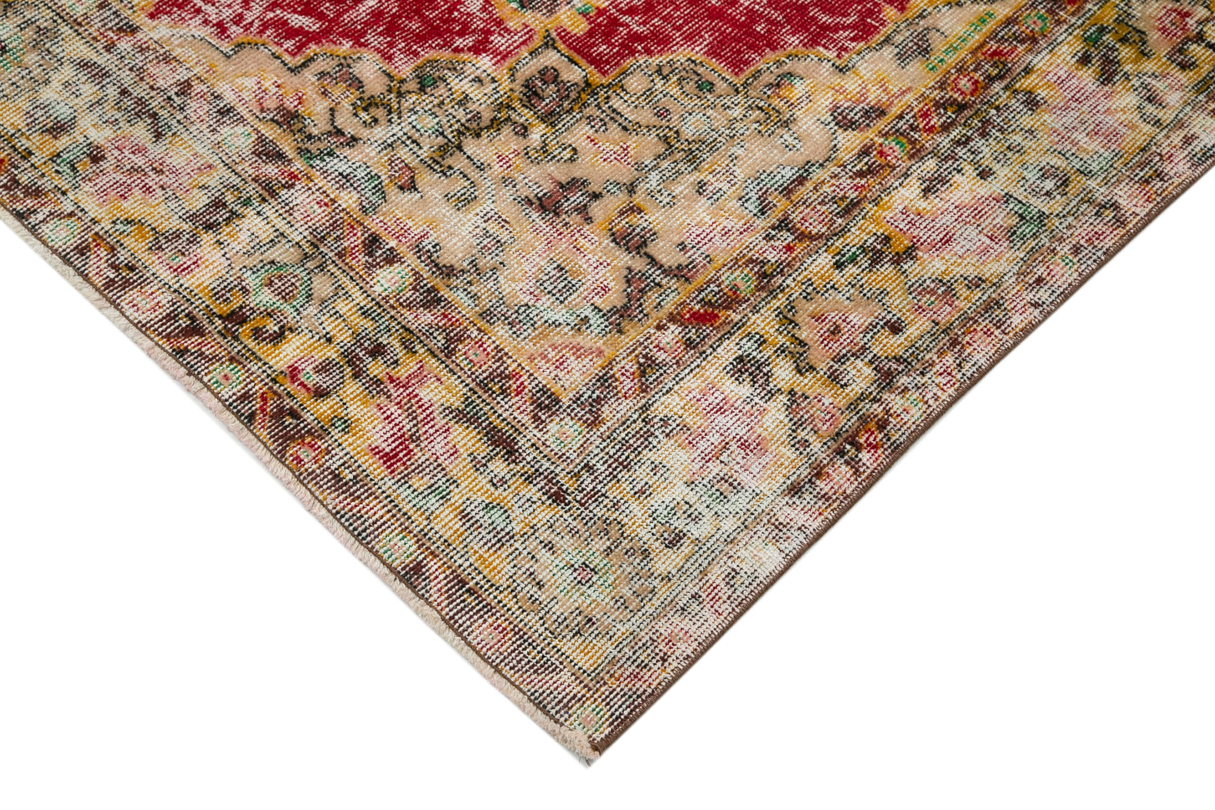 Handmade Wool Area Rug – Checkered Kilim Red Cotton Wool Carpet 5'5''x8'10'' by Agacan