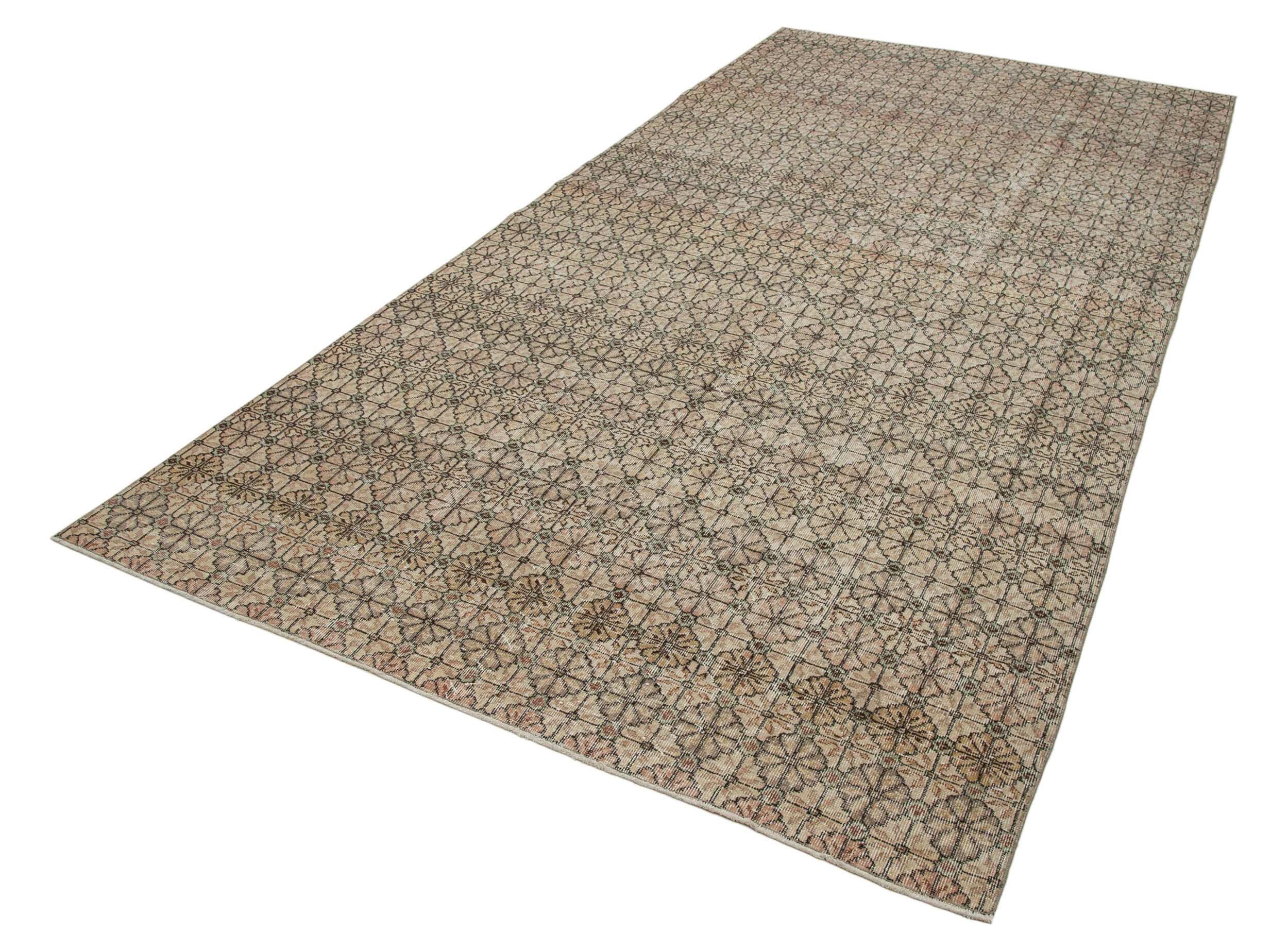 Handmade Kilim Rug | Beige Area Rug - Cotton Wool Flat Weave Carpet 6'2''x12'2''