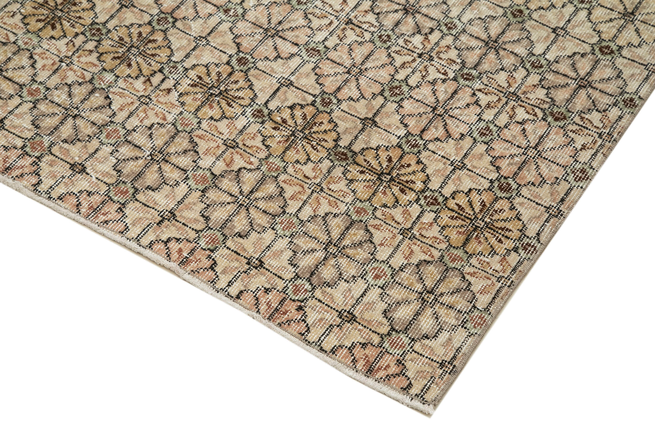 Handmade Kilim Rug | Beige Area Rug - Cotton Wool Flat Weave Carpet 6'2''x12'2''