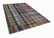 Handmade Patchwork Rug – Kirk Yama Grey Cotton Wool Area Rug 6'10" x 10'1"