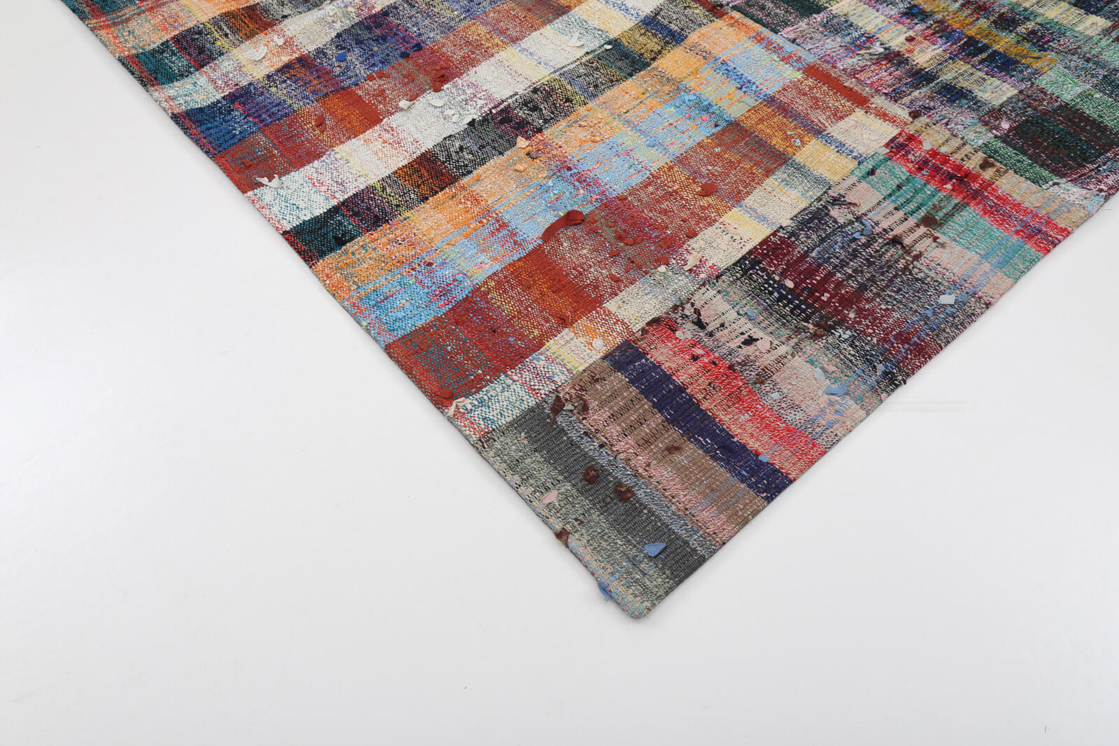 Handmade Patchwork Rug – Kirk Yama Grey Cotton Wool Area Rug 6'10" x 10'1"