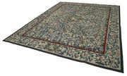 Handmade Wool Area Rug – Floral Beige Carpet With Soft Cotton Fibers, 11'11" x 14'8"