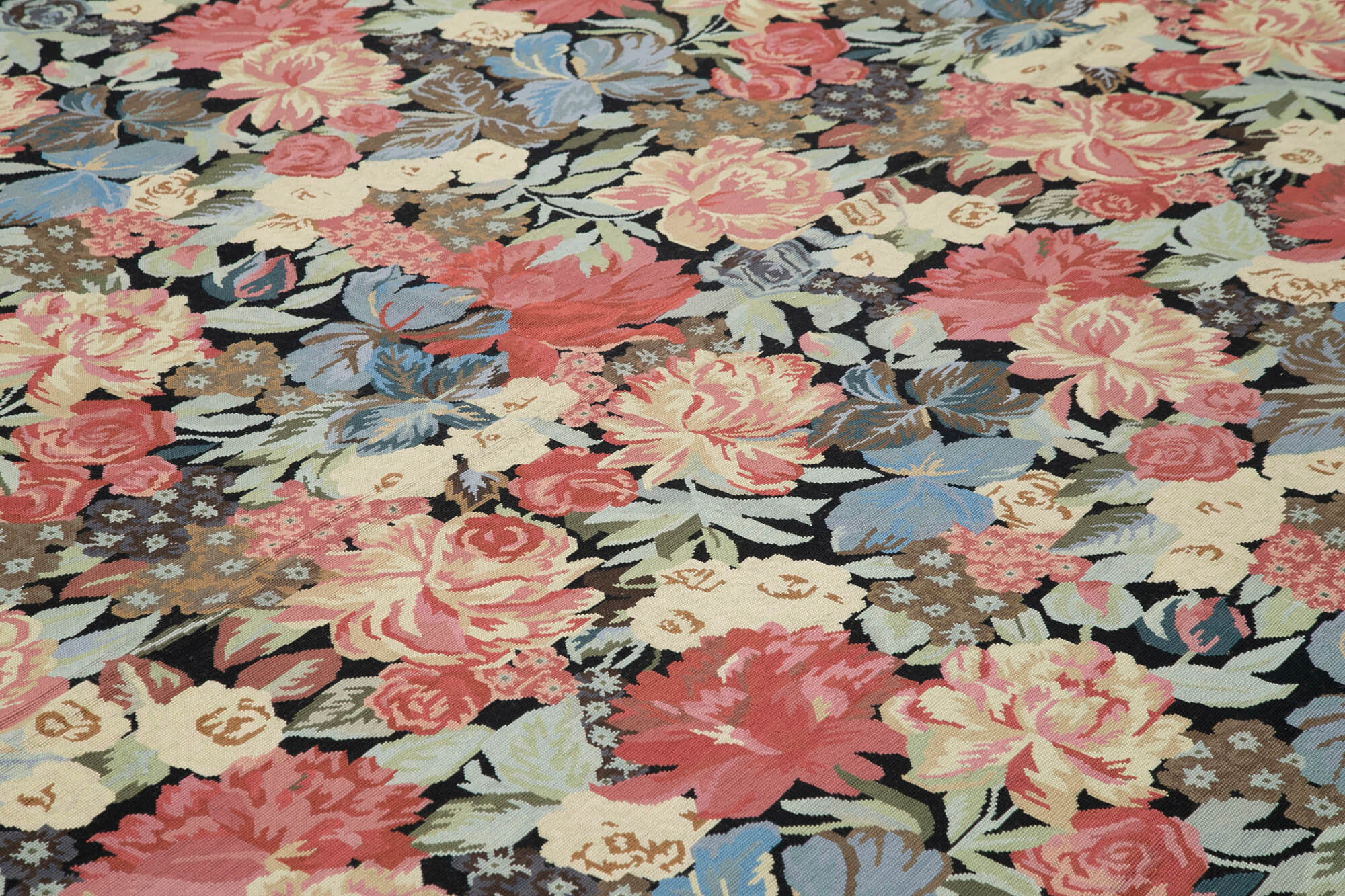 Handmade Floral Area Rug | Turkish Hand Knotted Vintage Wool Carpet, Soft Plush Texture, Durable Natural Fibers