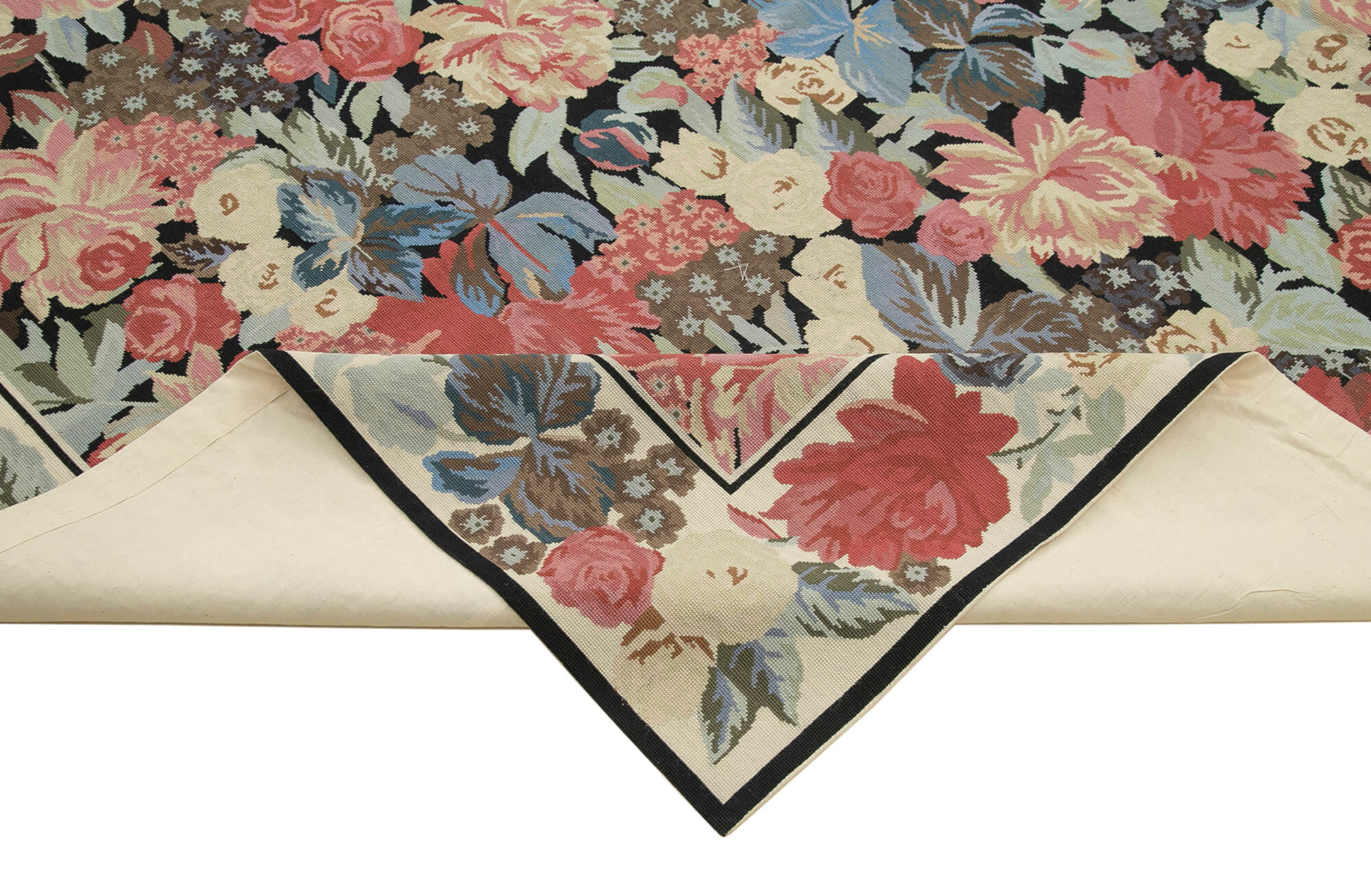 Handmade Floral Area Rug | Turkish Hand Knotted Vintage Wool Carpet, Soft Plush Texture, Durable Natural Fibers