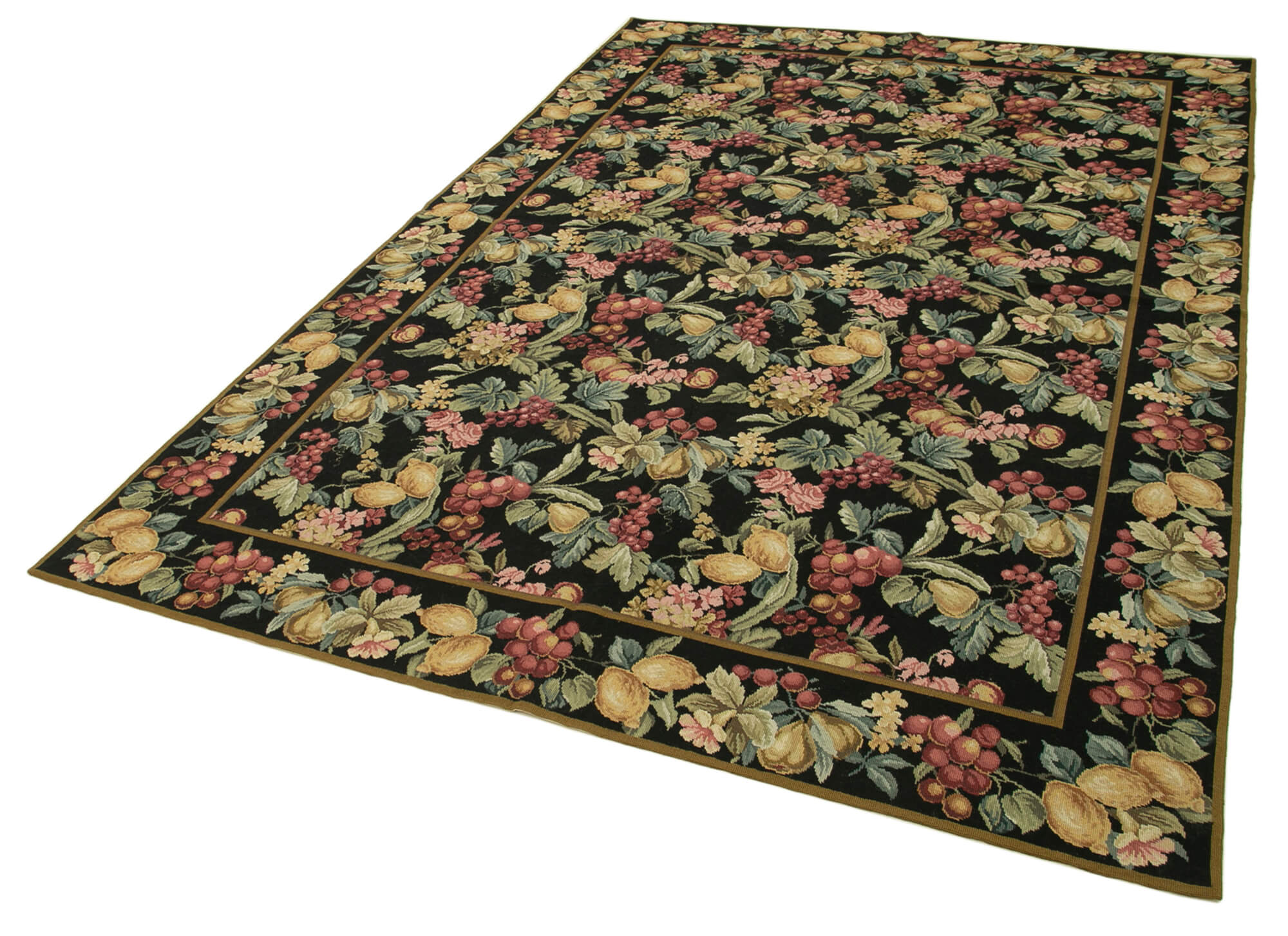 Handmade Floral Area Rug | Turkish Hand Knotted 6x9 Area Rug with Ornate Floral Design