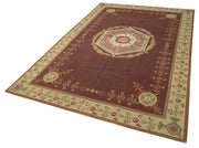 Handmade Wool Area Rug - Red Floral Cotton Wool Rug, Soft Texture Bohemian Style