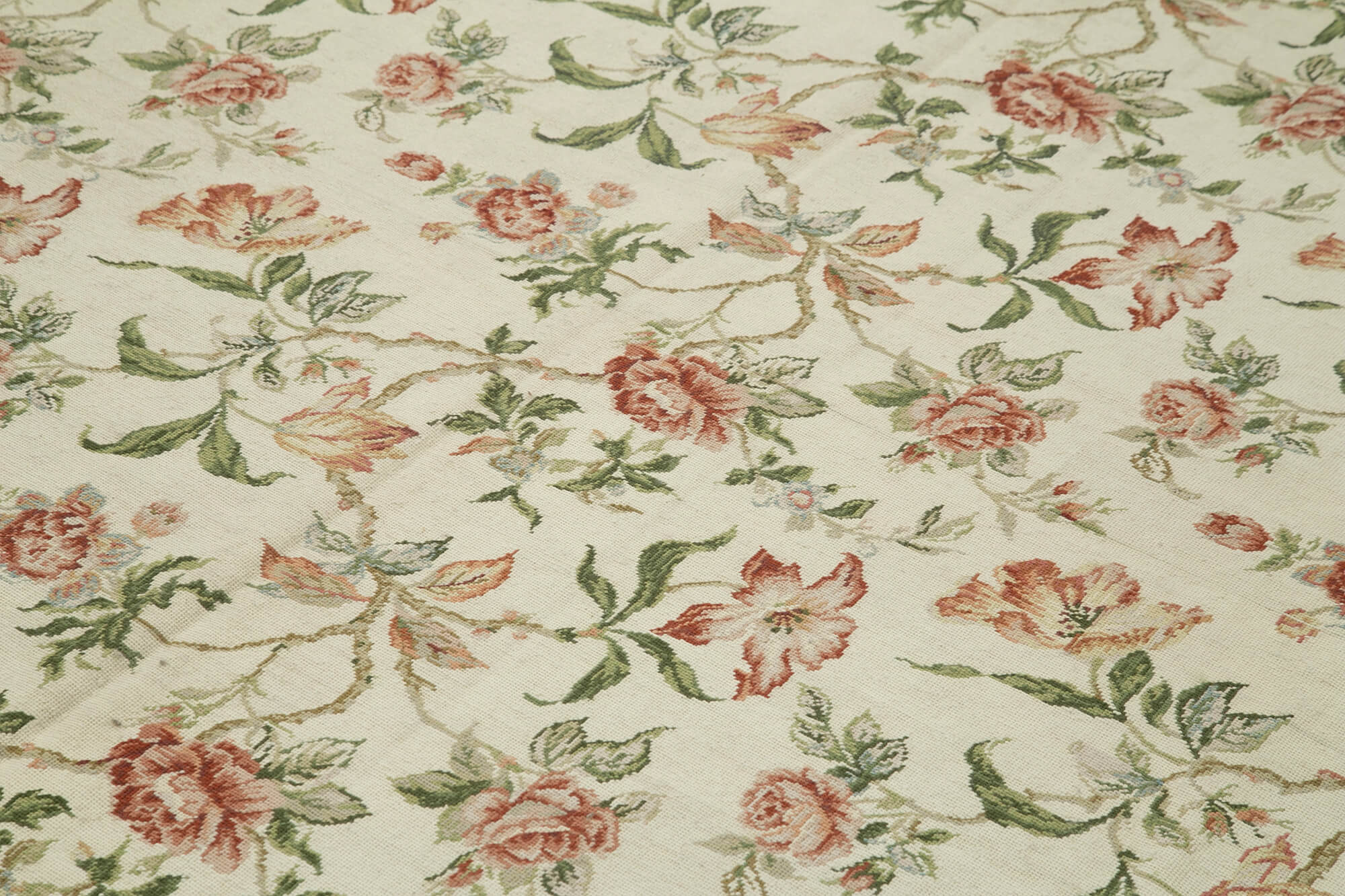 Handmade Area Rug Featuring Floral Cotton Rug Design | Vintage Handwoven Rug 7'11''x9'11''