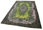 Vintage Handmade Area Rug – Brown Turkish Cotton Wool Carpet 5'8''x8'10''
