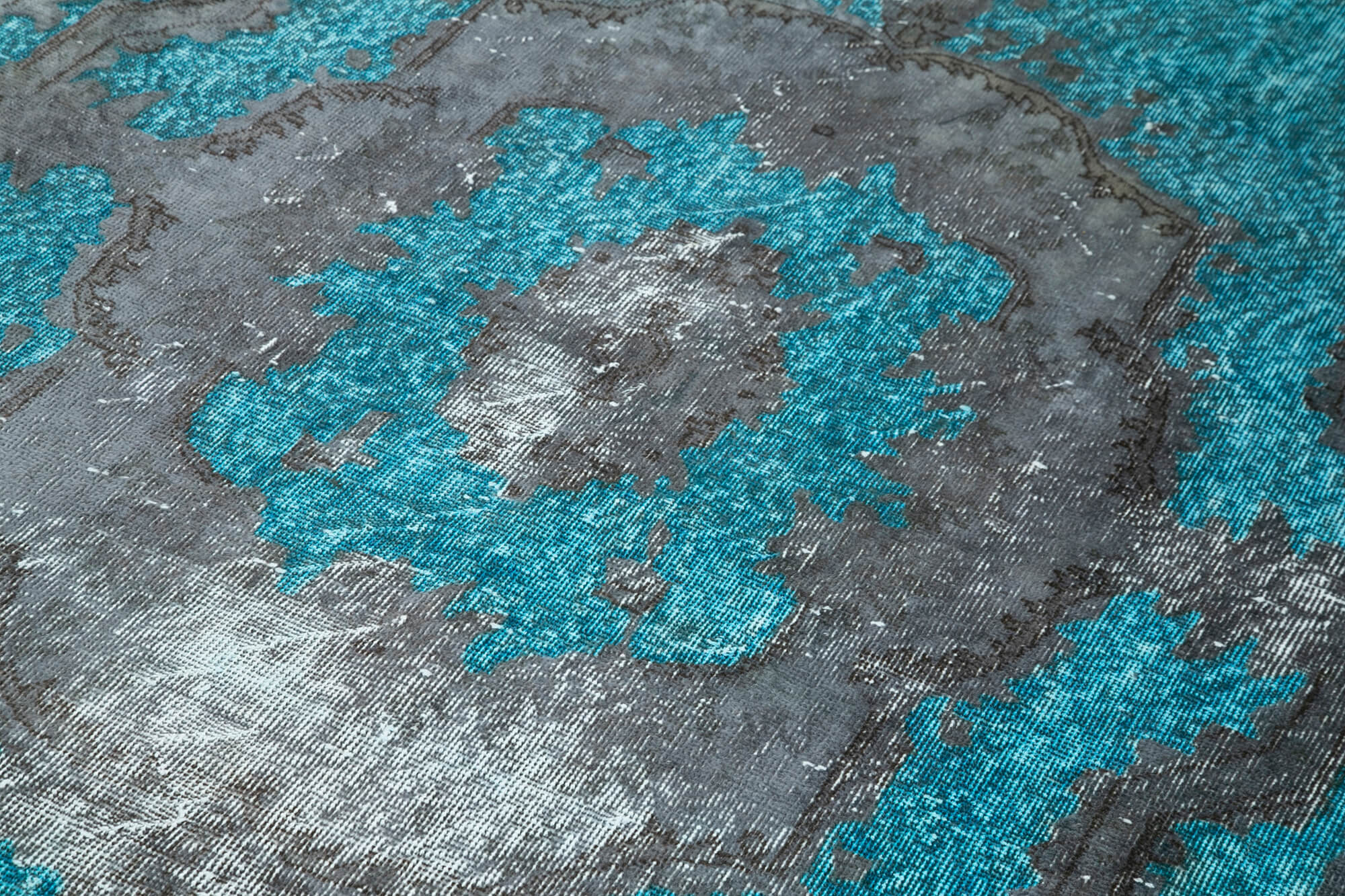 Handmade Vintage Area Rug | Traditional Hand Knotted Cotton Wool Rug 5'1''x9'4'' Grey
