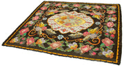 Handmade Wool Rug | Turkish Hand Knotted Vintage Area Rug with Floral Pattern
