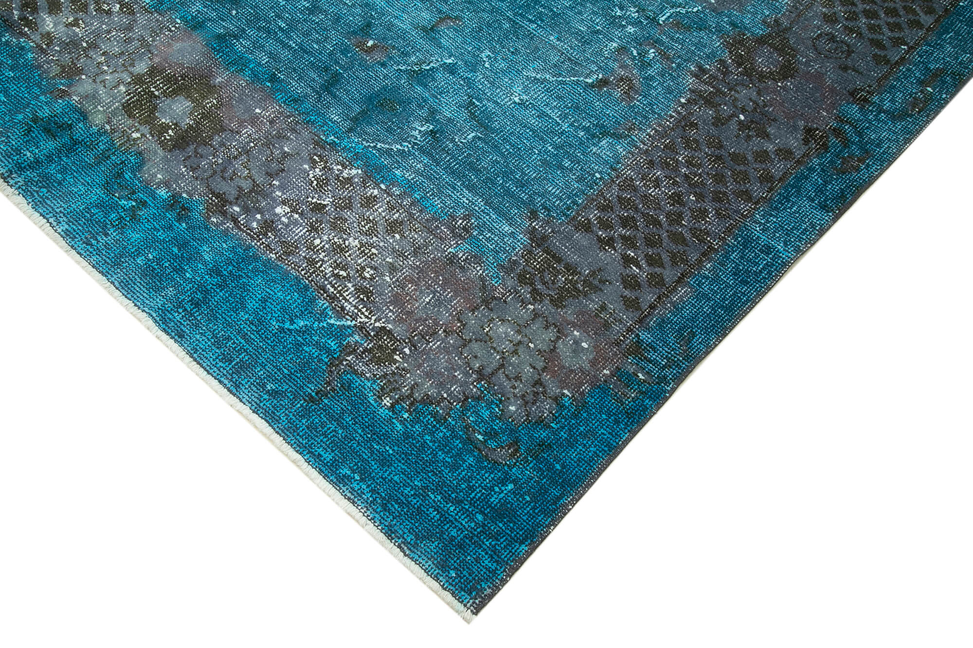Vintage Wool Area Rug – Handmade Cotton Rug with Soft Wool Texture, 6'0'' x 9'10''