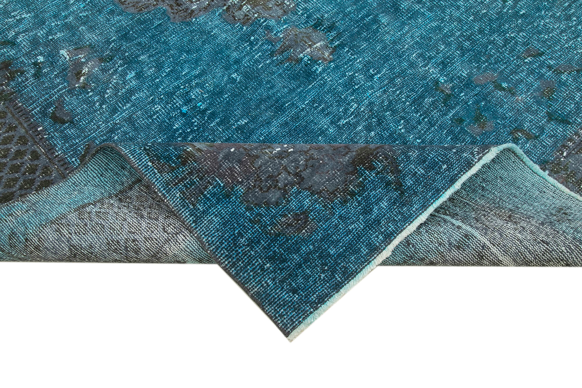 Vintage Wool Area Rug – Handmade Cotton Rug with Soft Wool Texture, 6'0'' x 9'10''