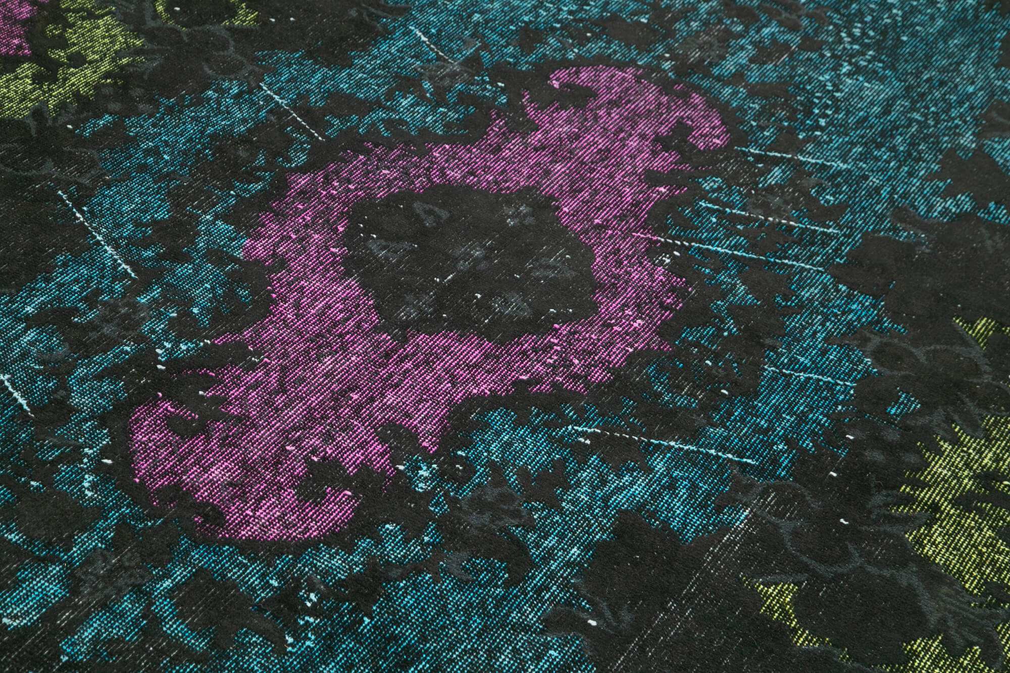 Vintage Handmade Area Rug - Hand Woven Rug Cotton Wool Carpet 6'2''x9'8''